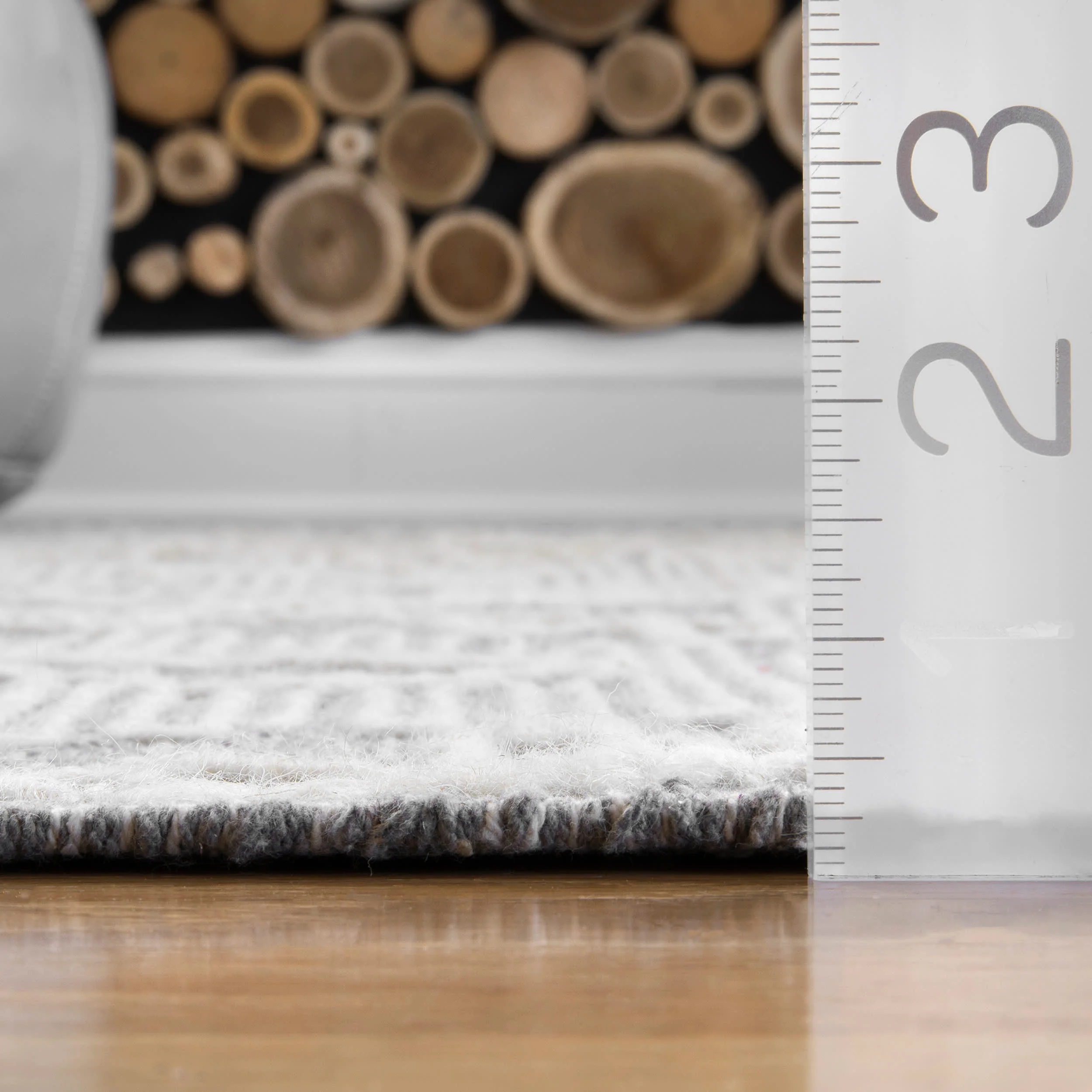 Tribal Eye Trellis Rug | Grey - Image 5