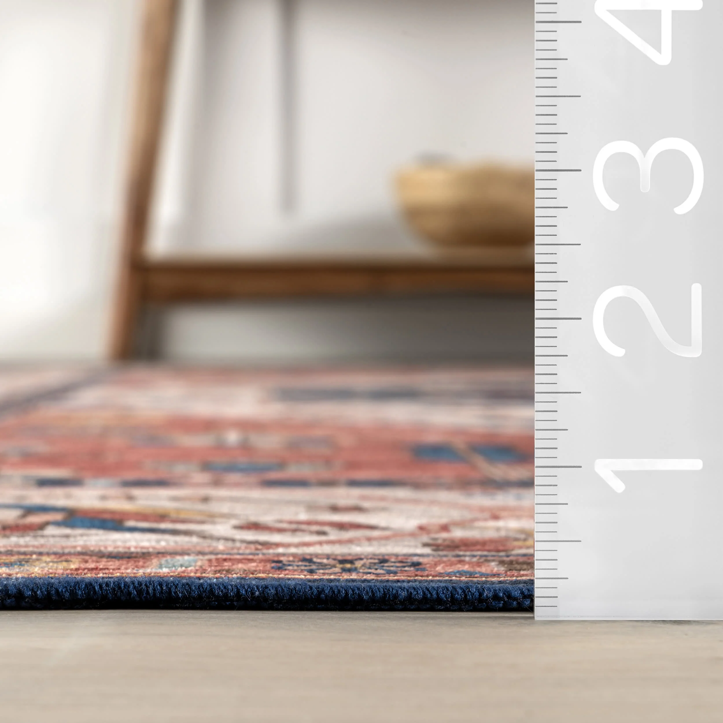 Tribal Medallion Spill Proof Washable Rug | Rust - Image 6
