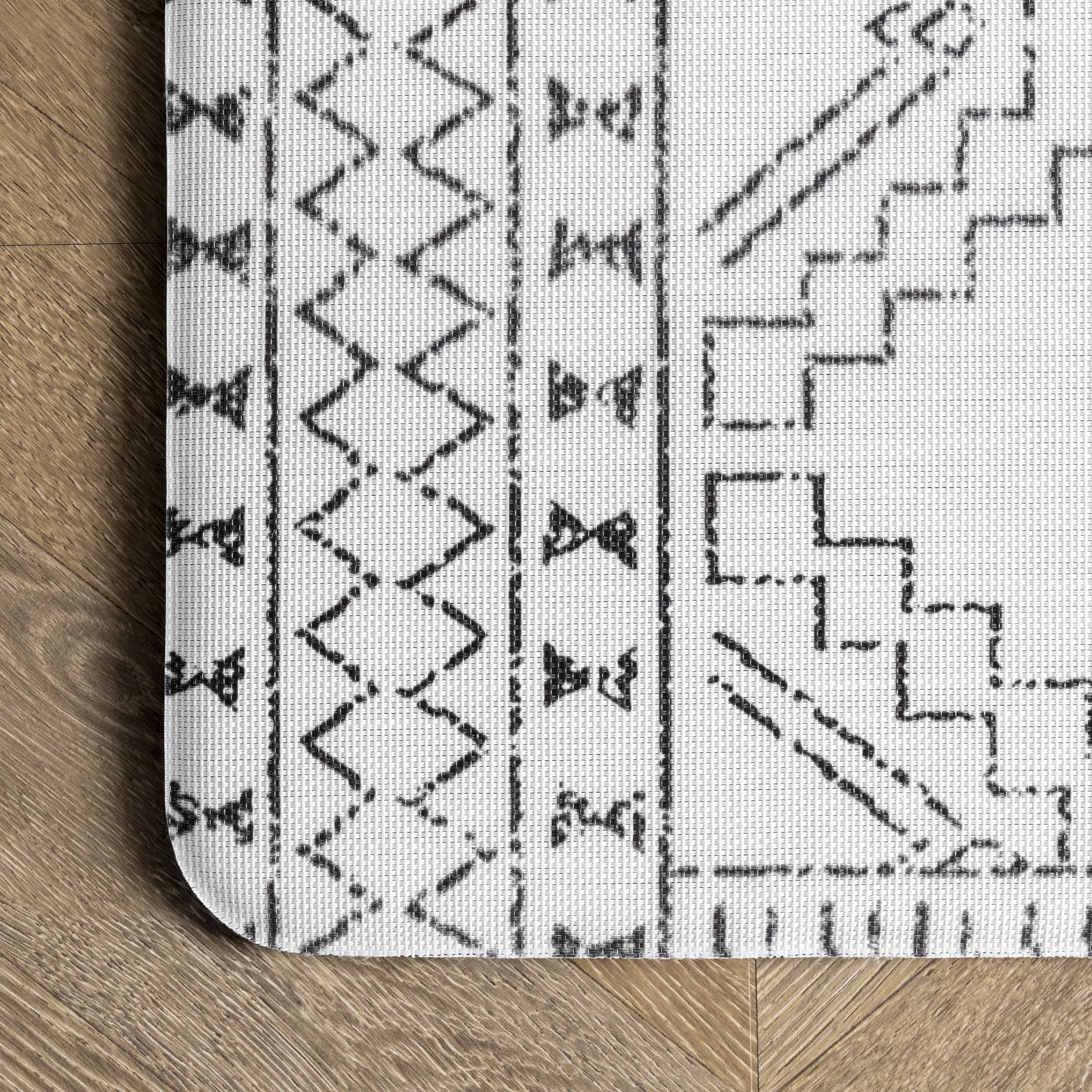Tribal Moroccan Printed Anti-Fatigue Mat | Light Grey - Image 3