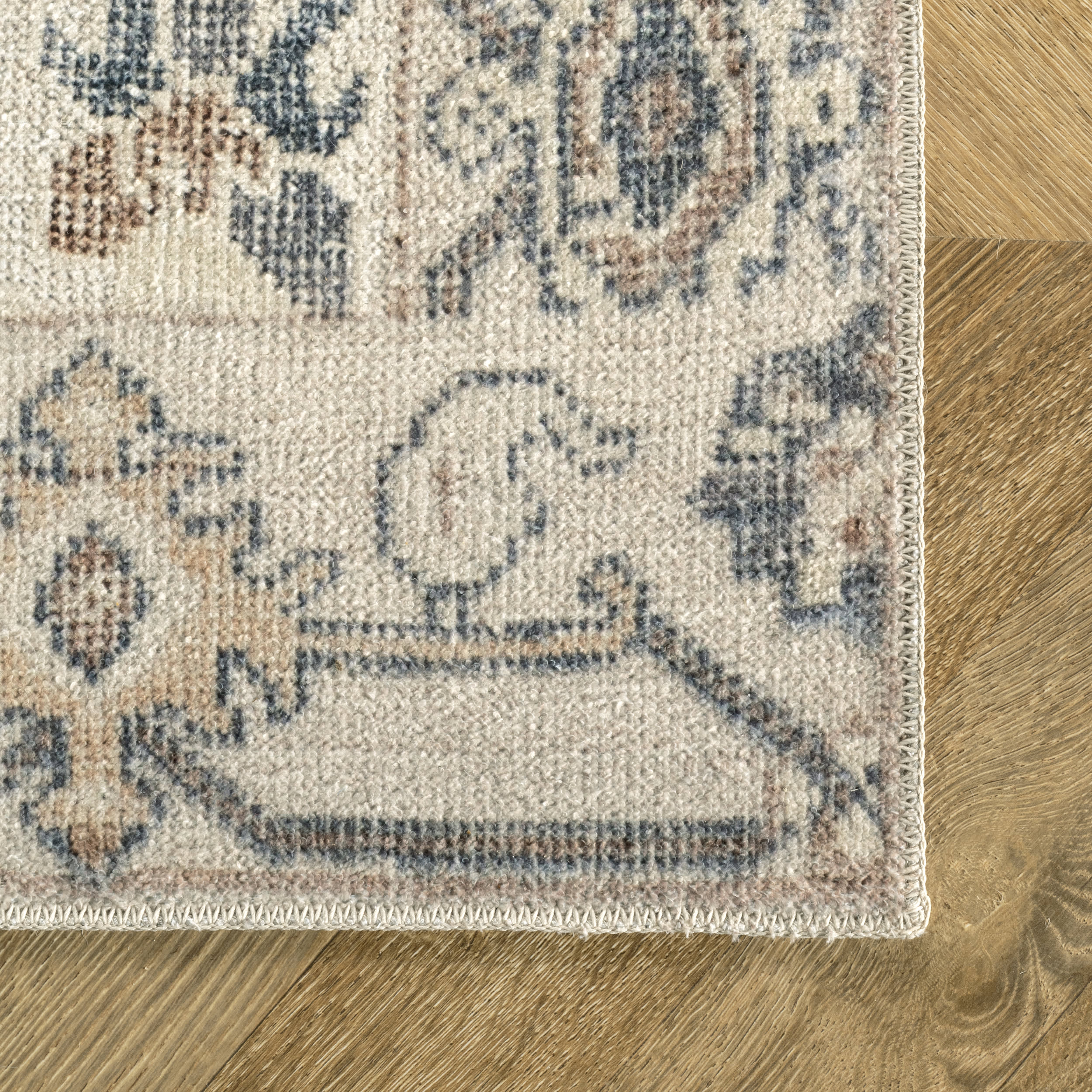 Tribal Mural Washable Rug | Beige - Image 3
