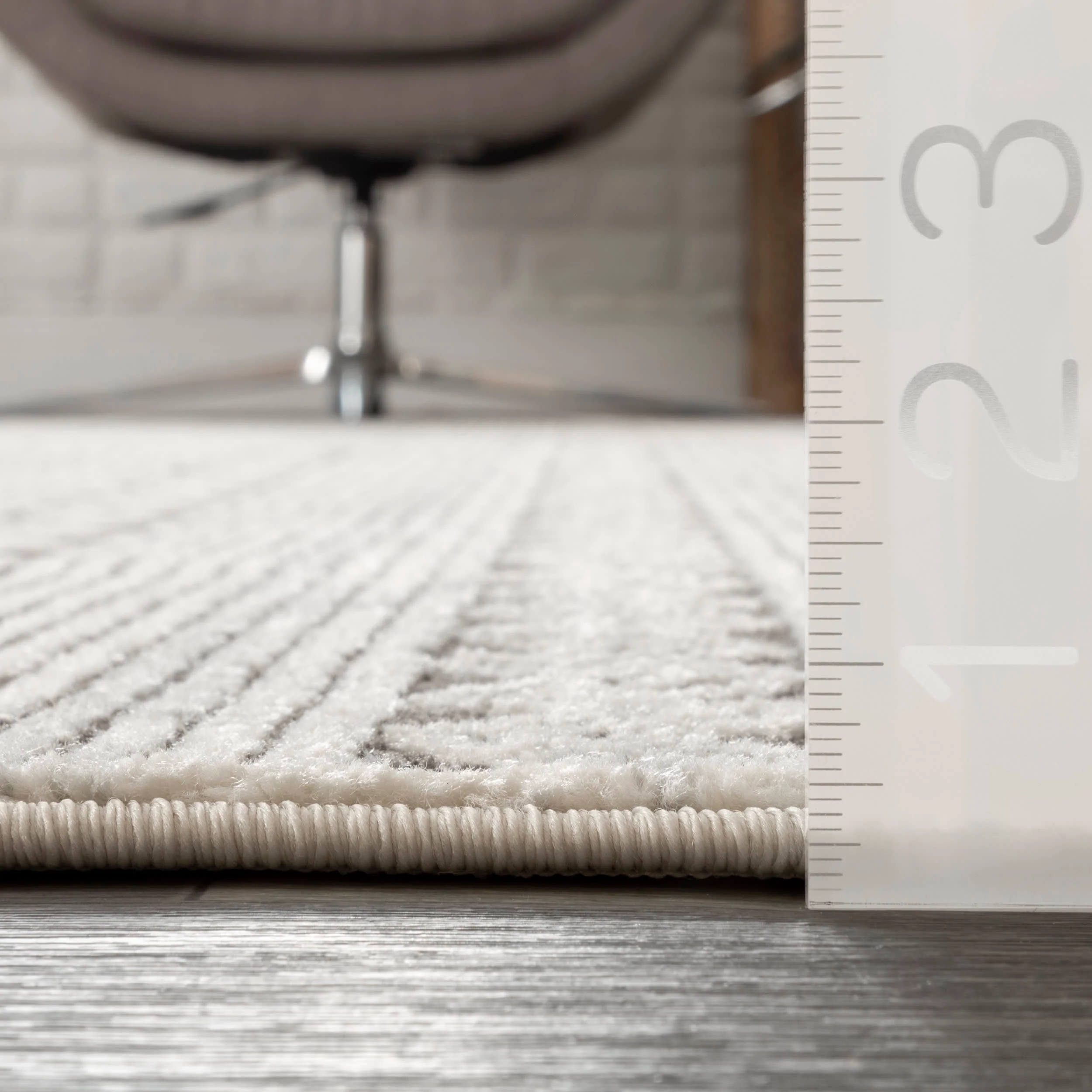 Tribal Pinstripes Rug | Beige - Image 5