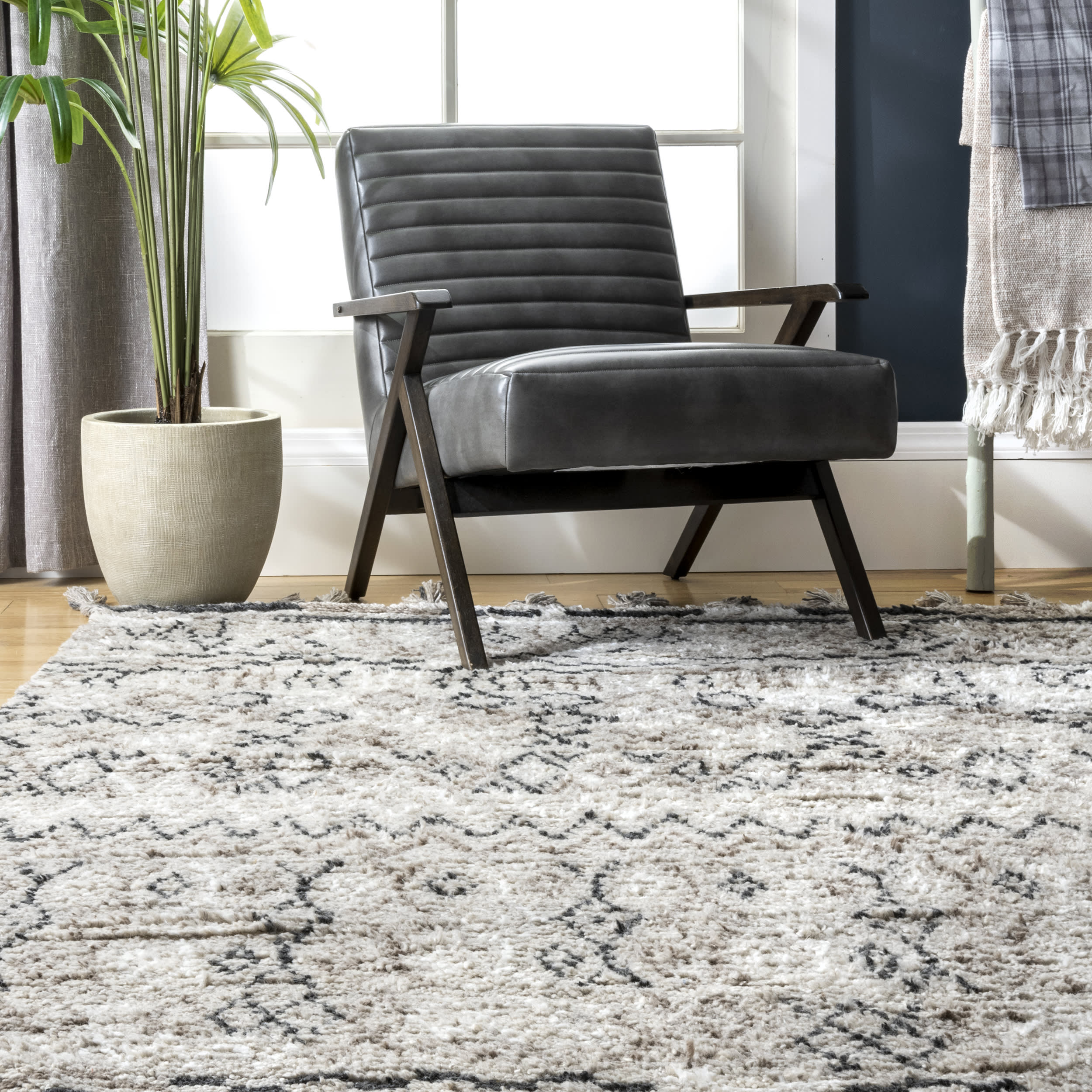 Tribal Tale Flatweave Rug | Grey - Image 4