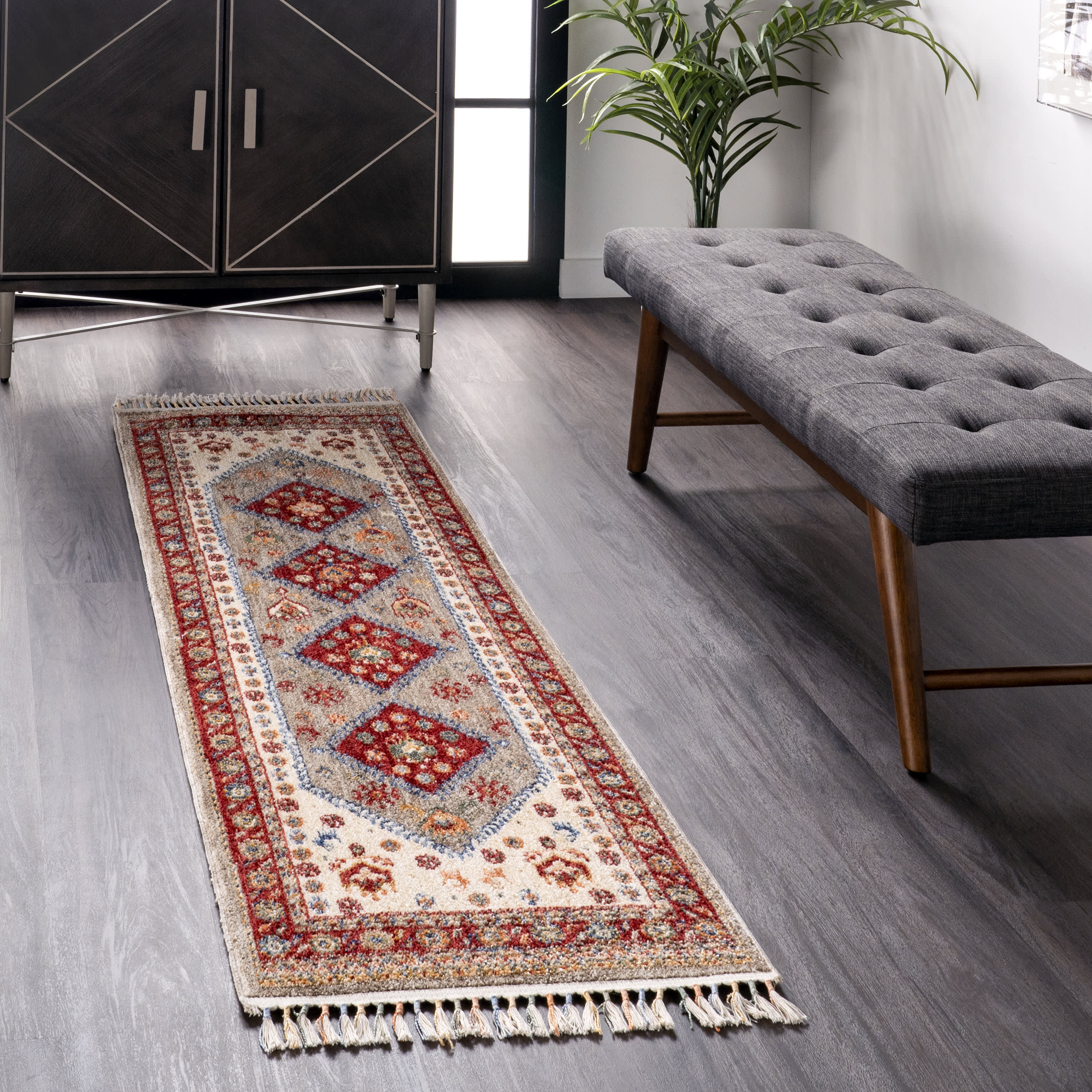 Tribal Tale Medallion Rug | Beige - Image 2