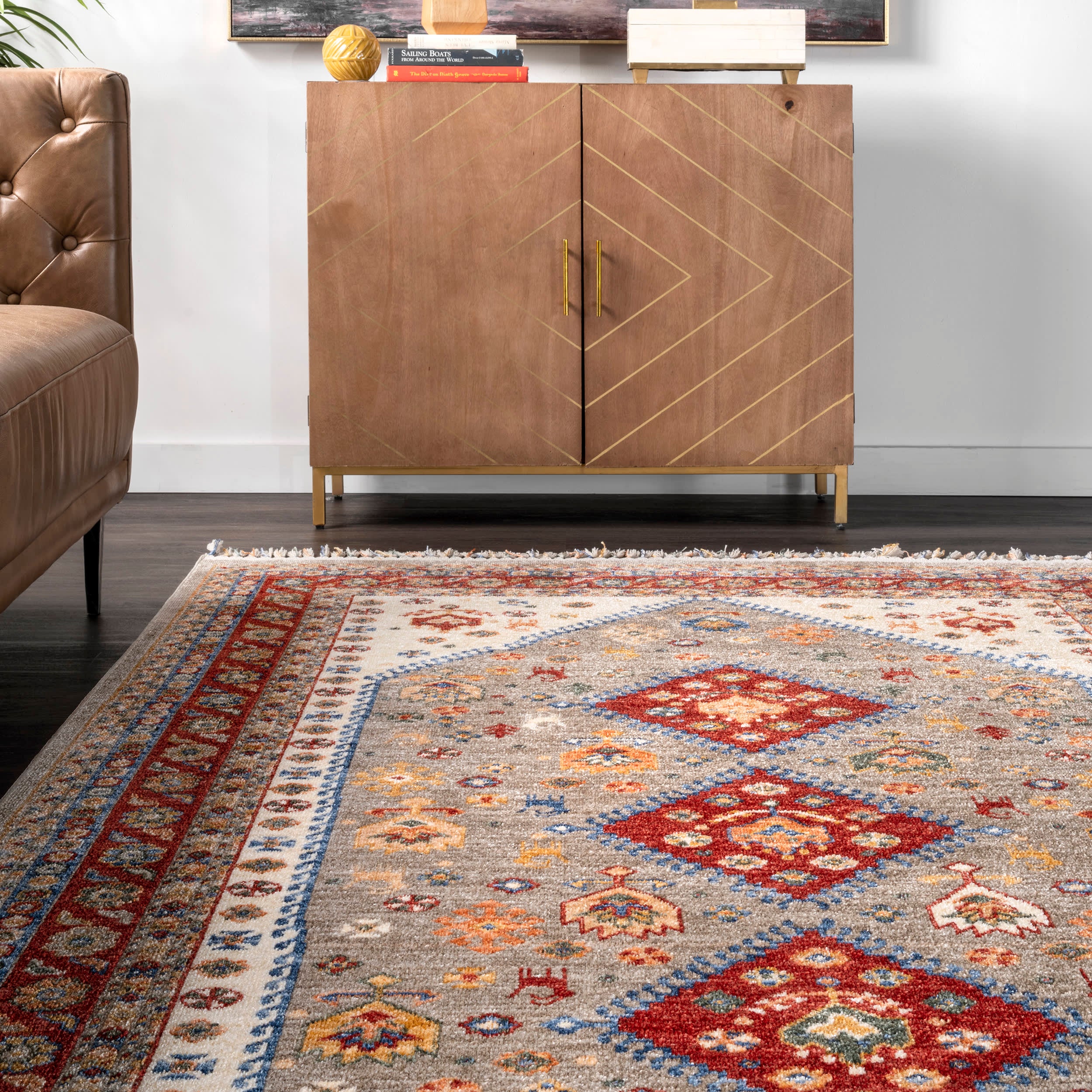 Tribal Tale Medallion Rug | Beige - Image 4