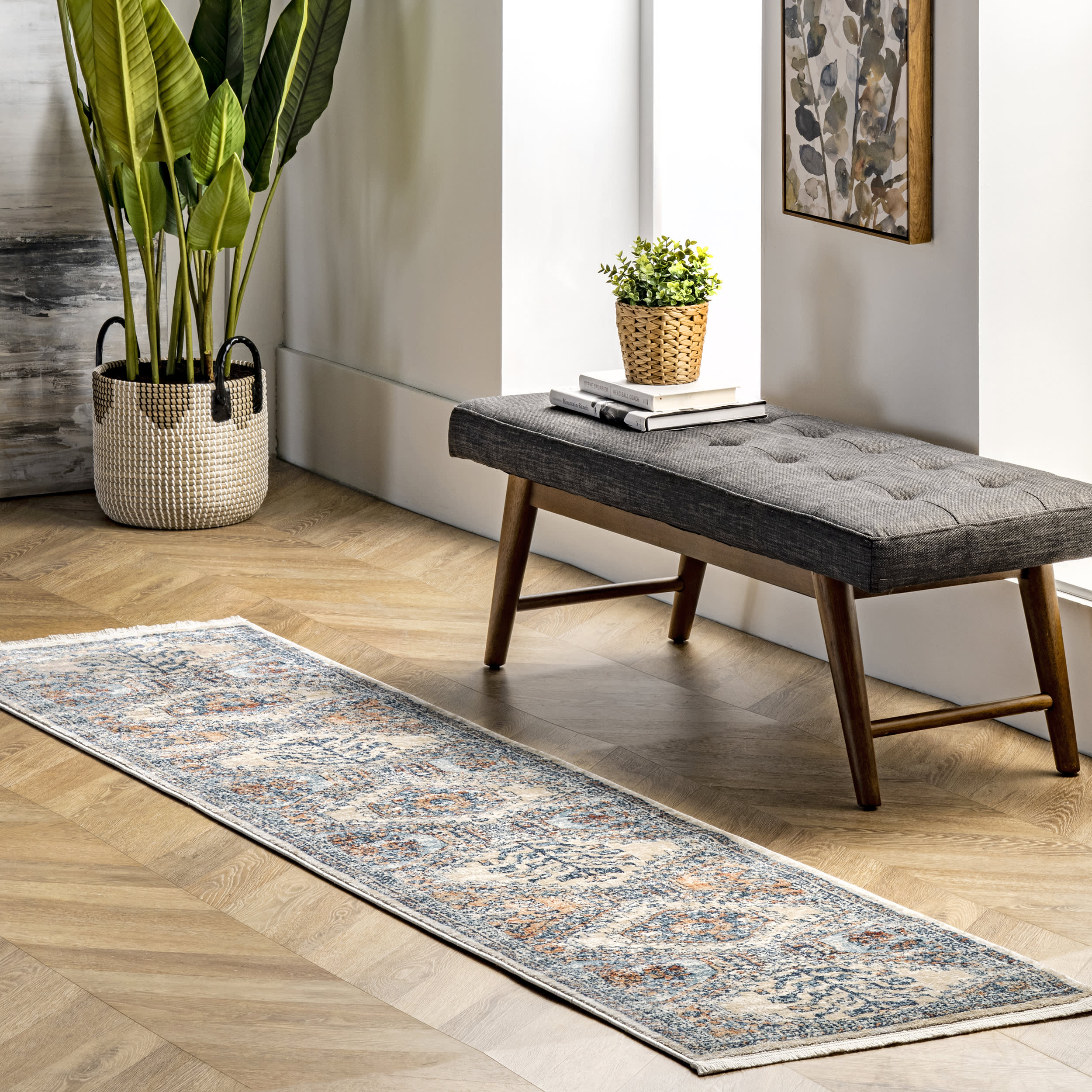 Tribal Trellis Rug | Grey - Image 2