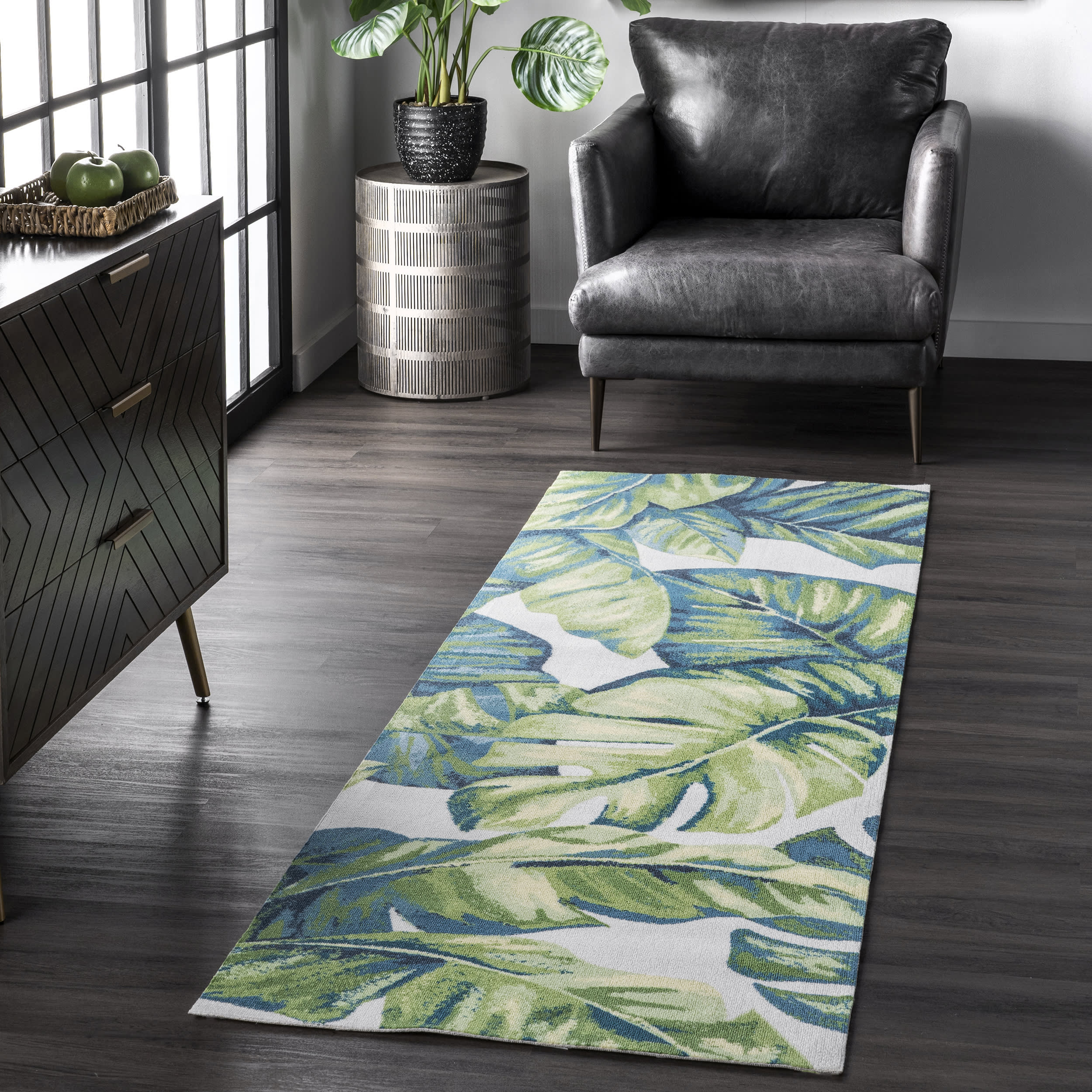 Tropical Foliage Indoor/Outdoor Rug | Green Multicolor - Image 2
