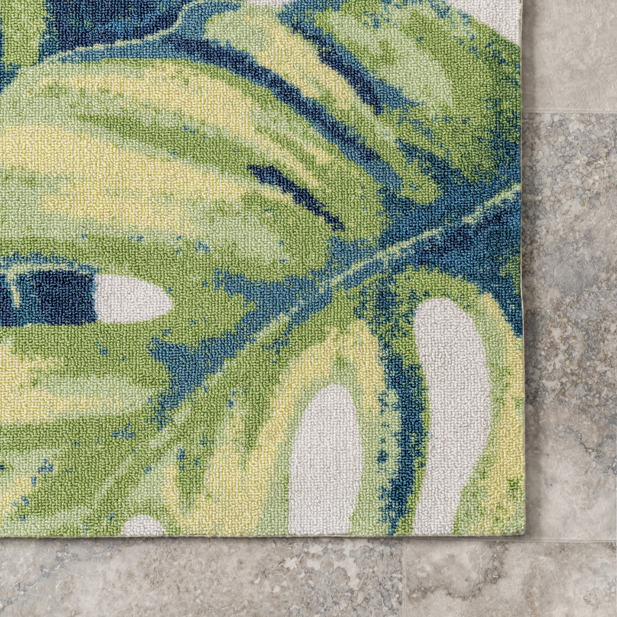 Tropical Foliage Indoor/Outdoor Rug | Green Multicolor - Image 3