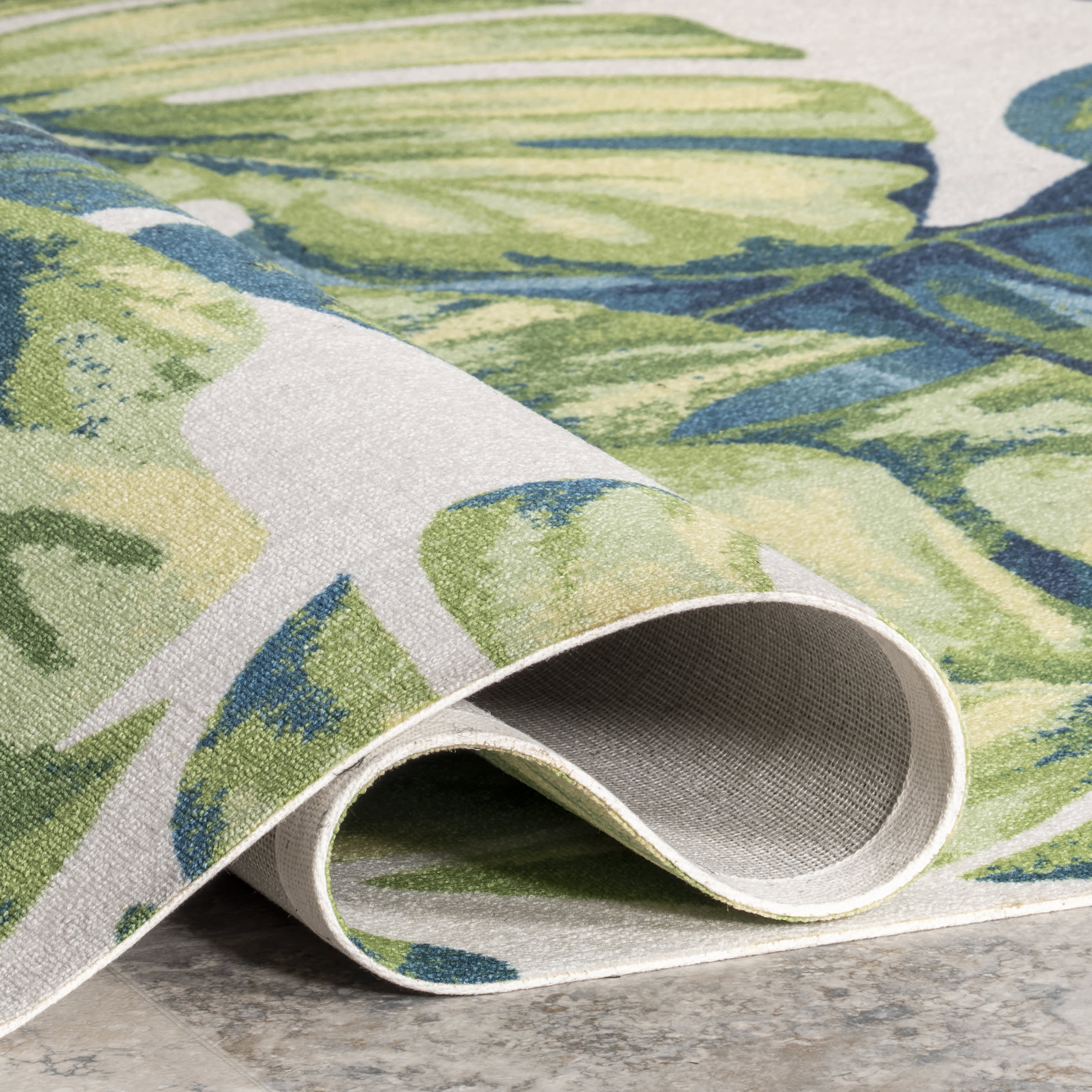 Tropical Foliage Indoor/Outdoor Rug | Green Multicolor - Image 7