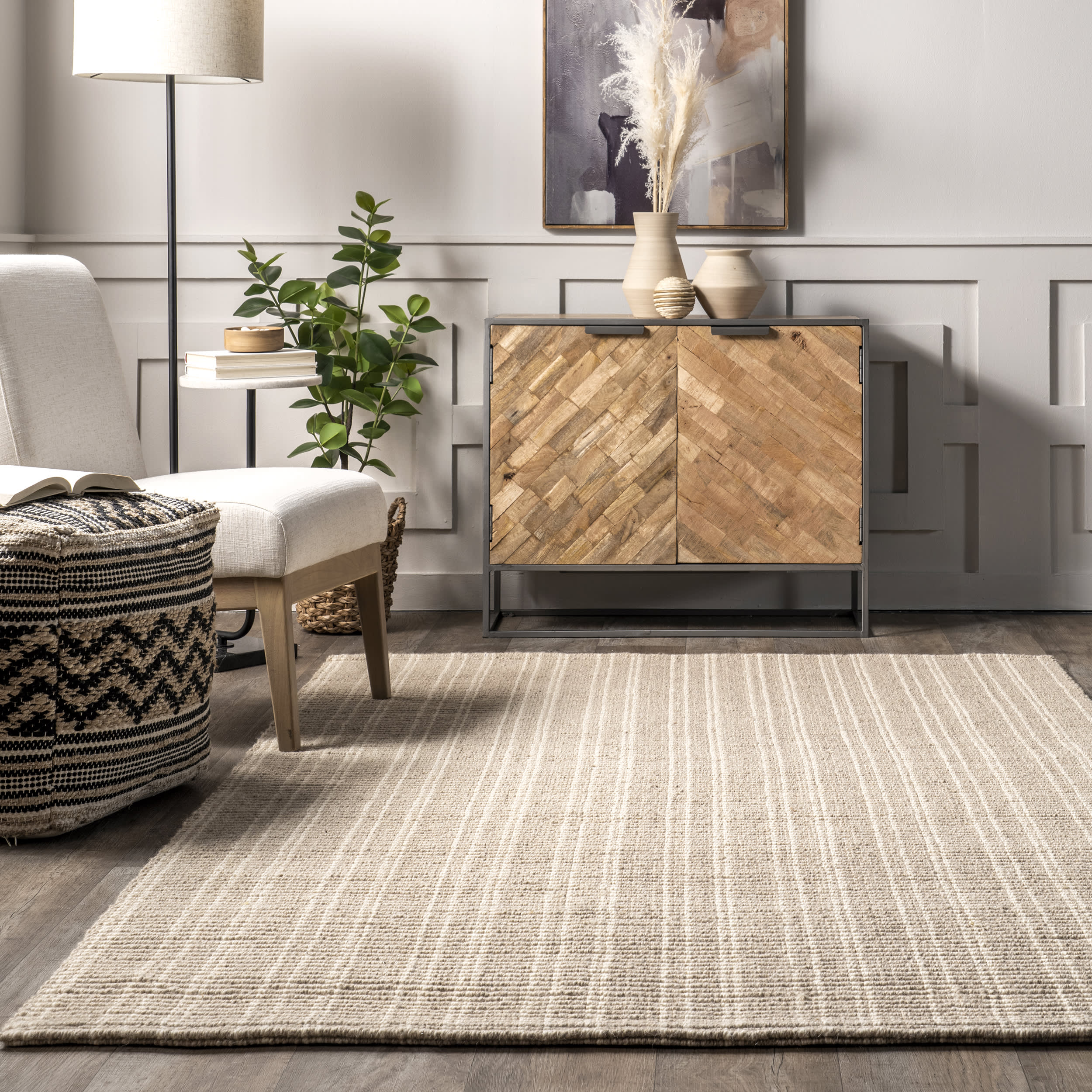 Tula Summer Stripes Rug | Natural - Image 4