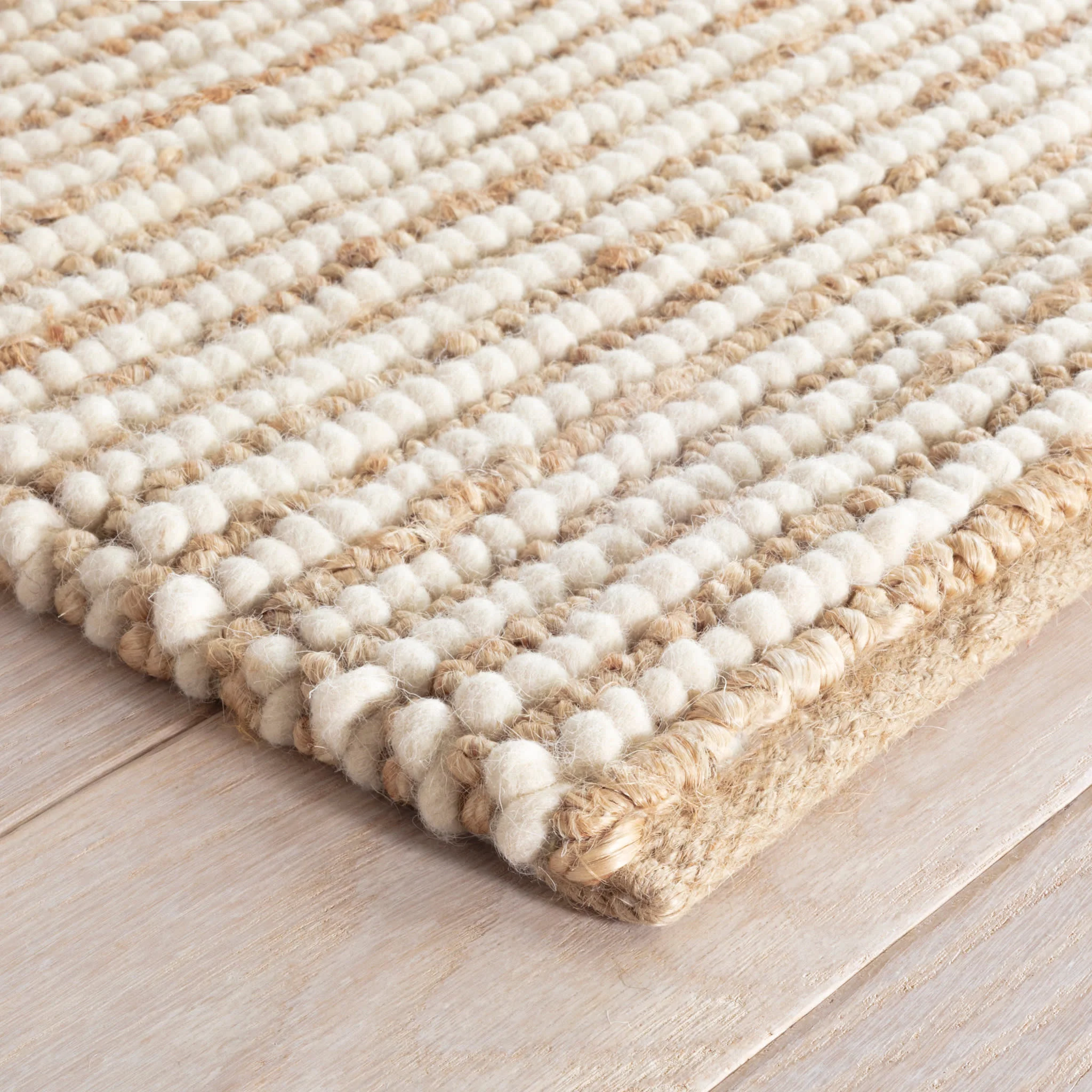 Twiggy Handwoven Wool/Jute Rug by Bunny Williams | Natural - Image 10