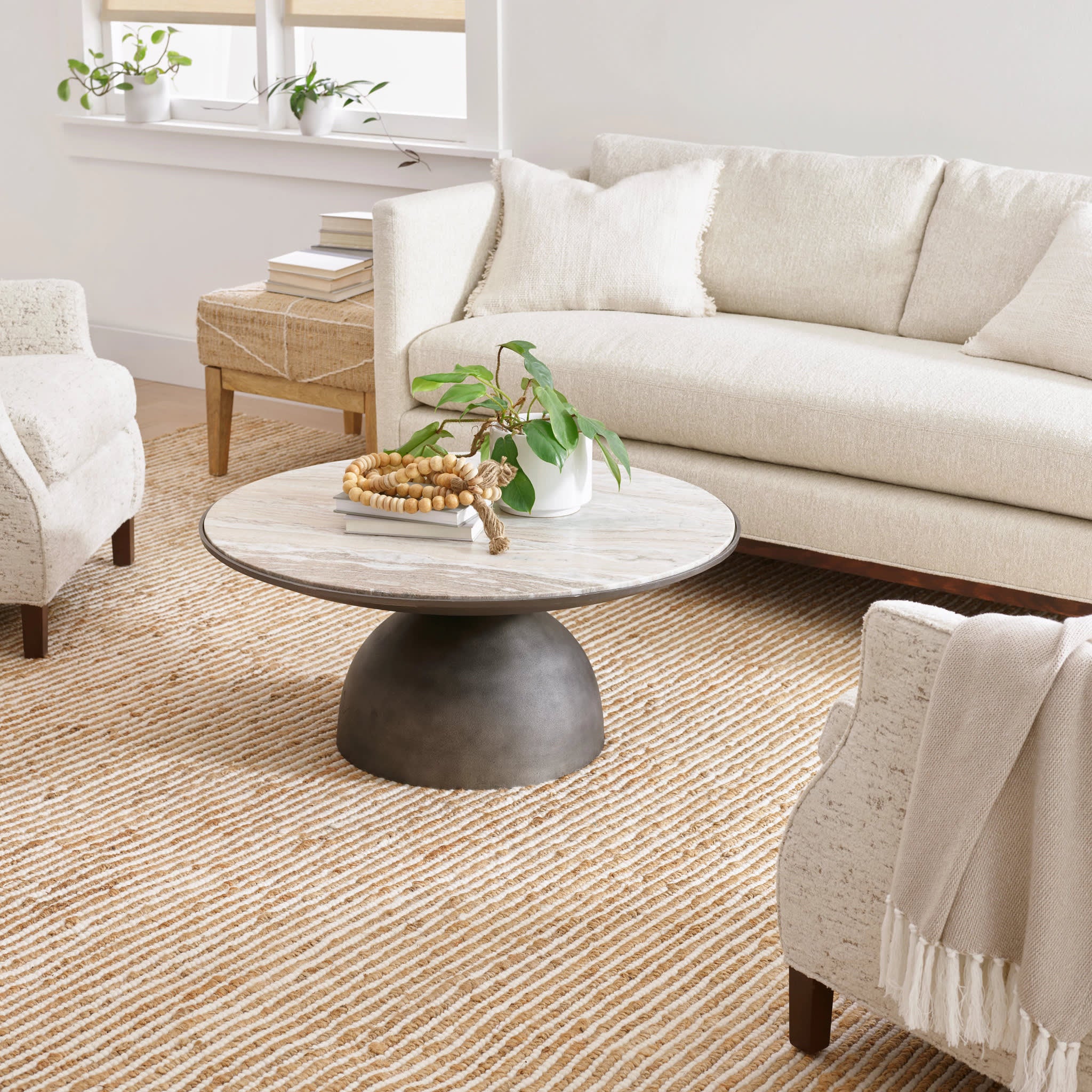 Twiggy Handwoven Wool/Jute Rug by Bunny Williams | Natural - Image 4