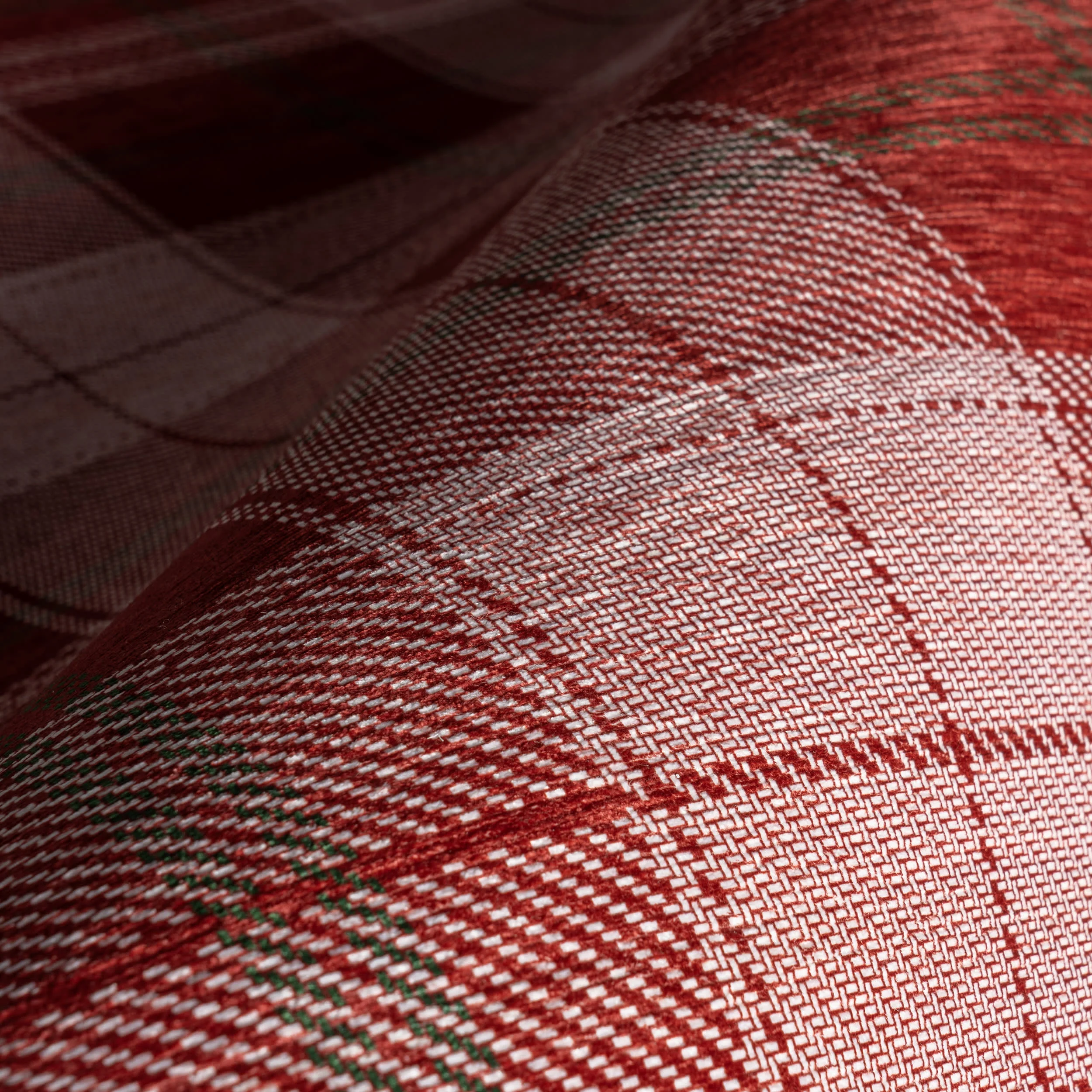 Tytiana Plaid Spill Proof Washable Rug | Red - Image 3