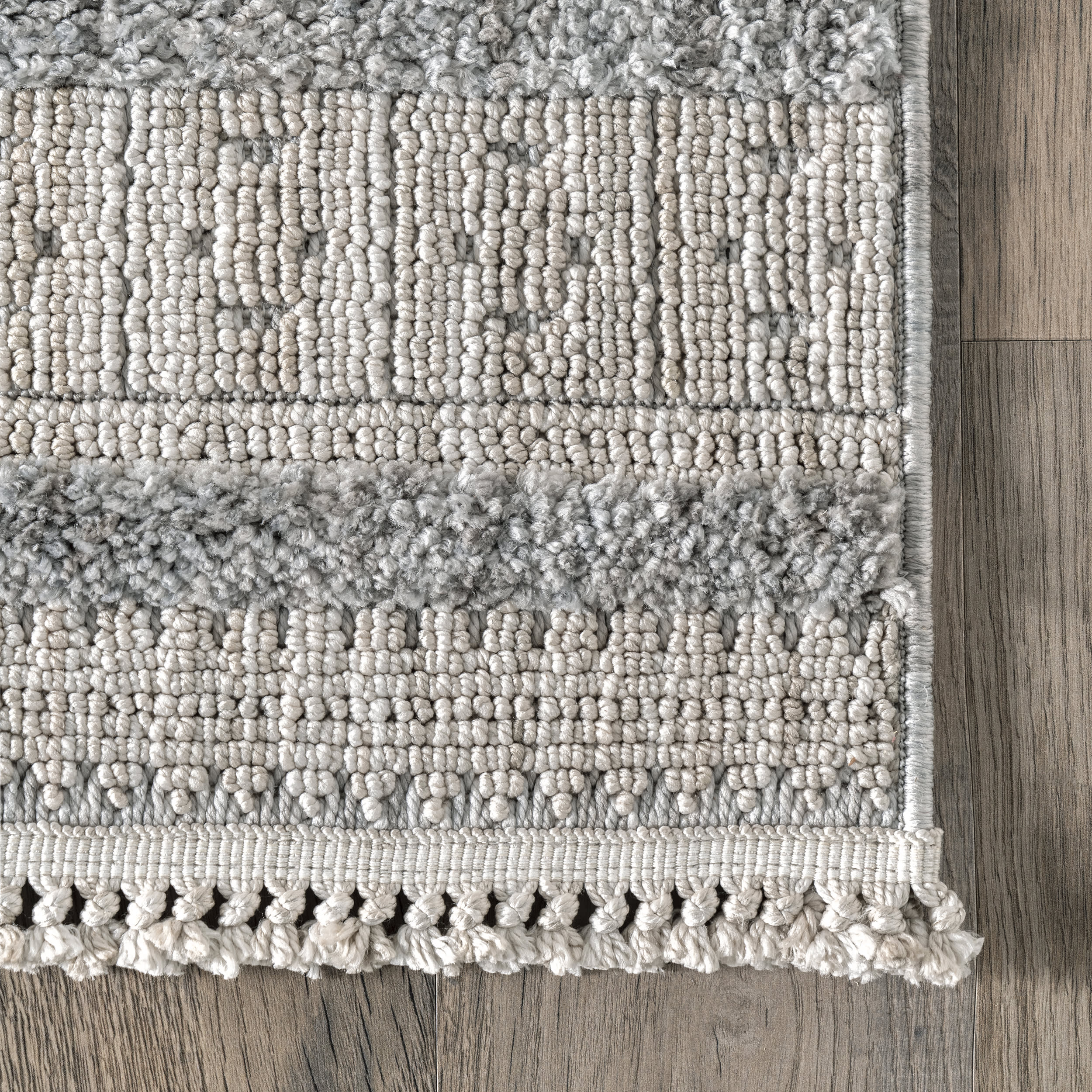 Uma Parallel Lines Rug | Light Grey - Image 3
