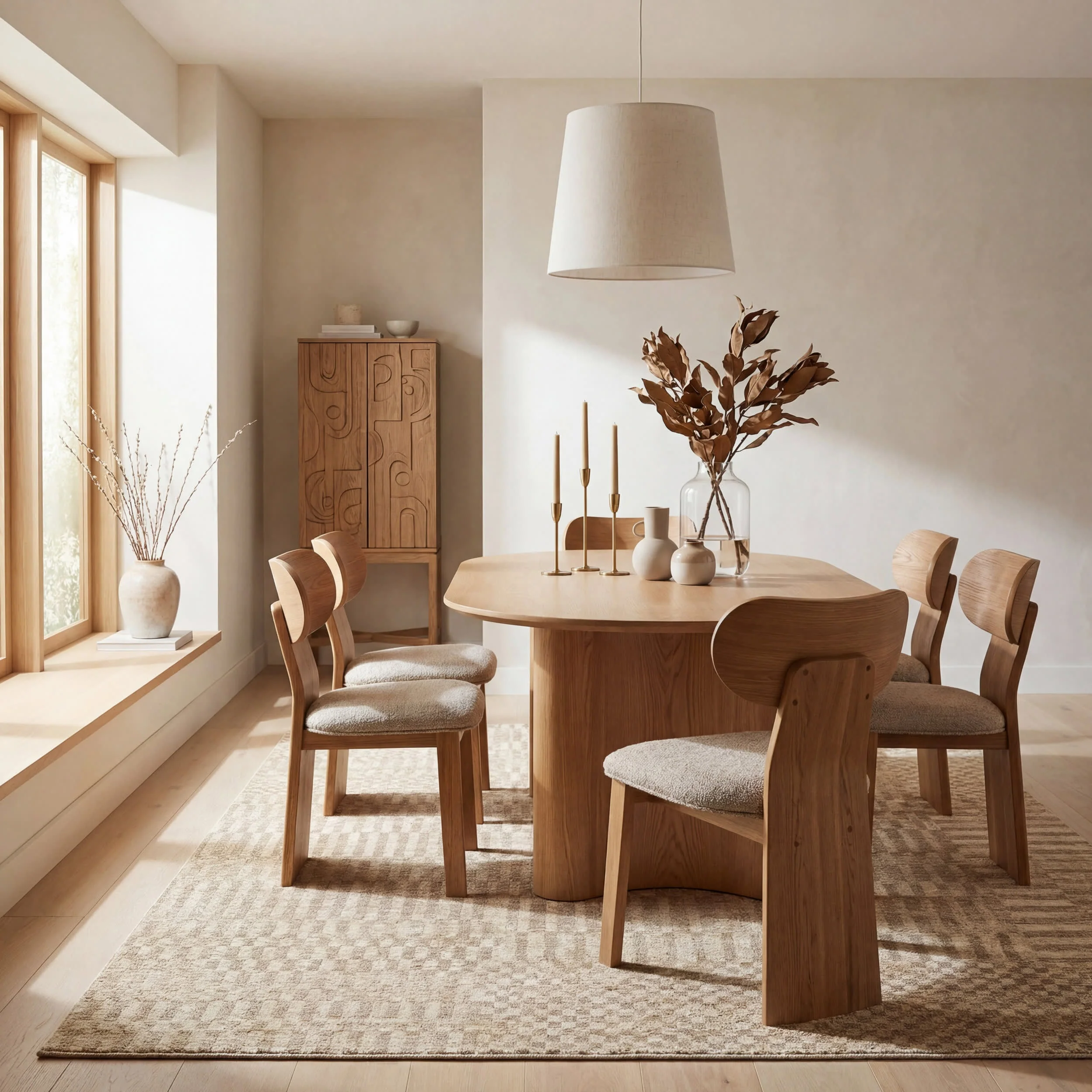 Umbergrid Checkered Rug | Tan - Image 7