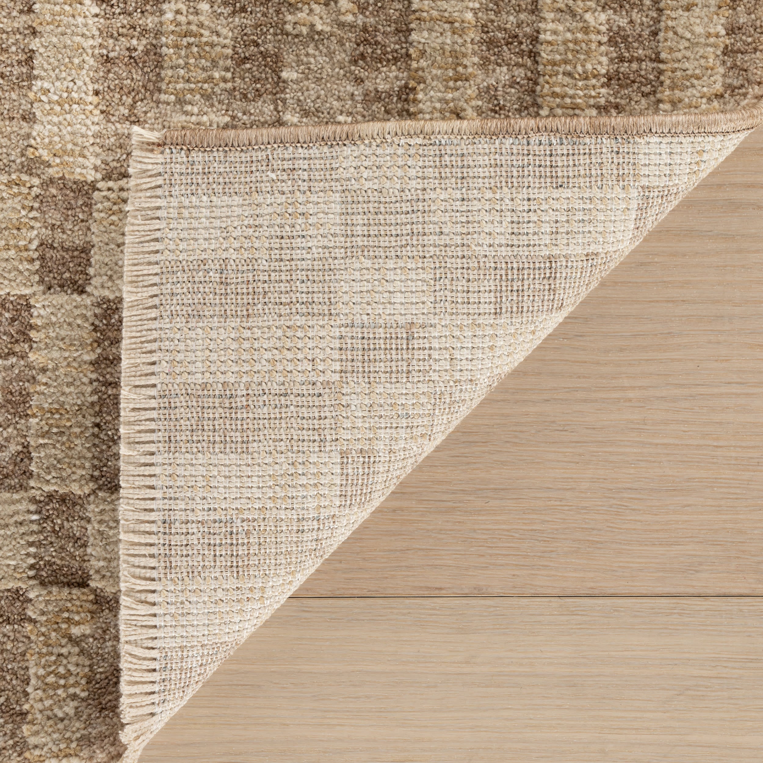 Umbergrid Checkered Rug | Tan - Image 8