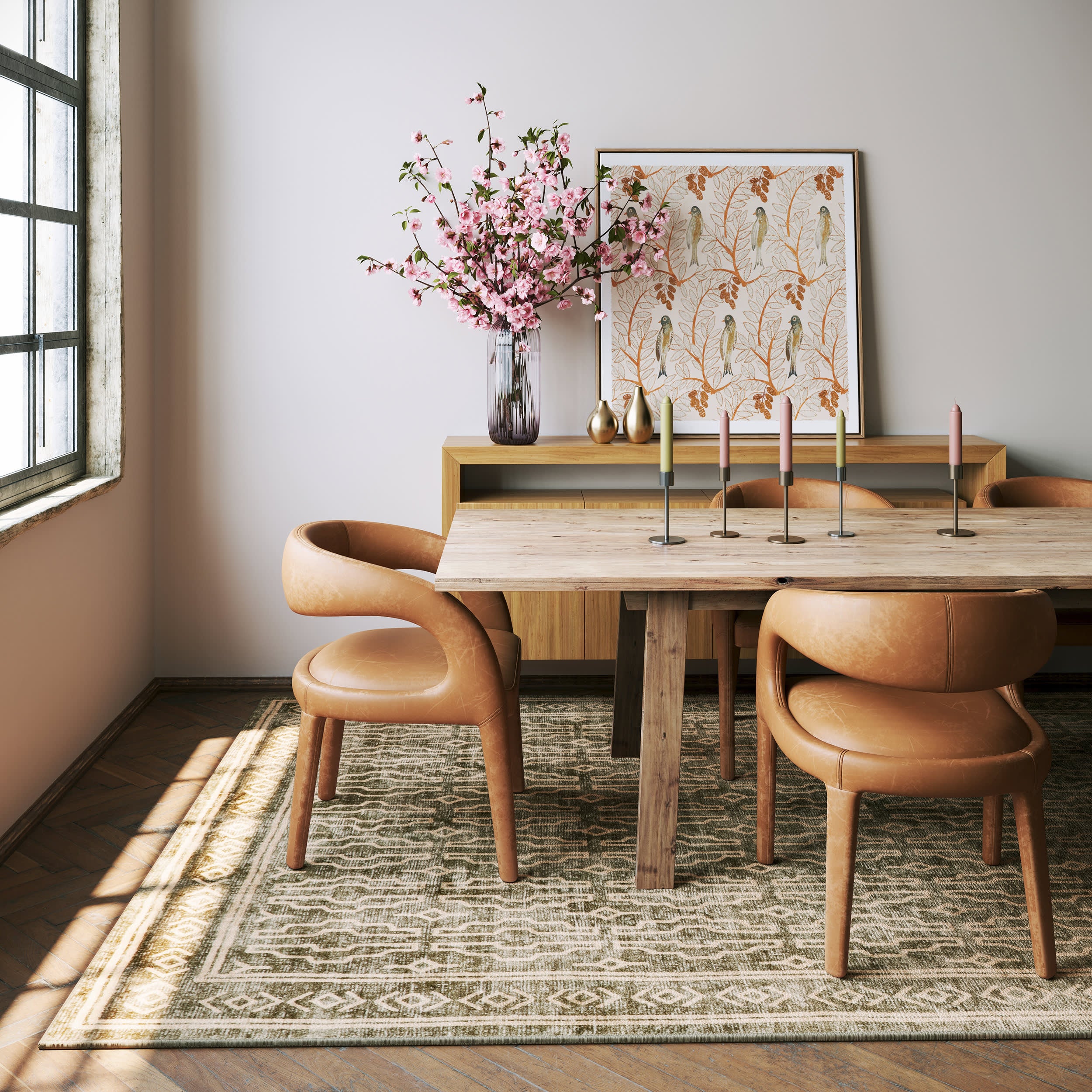 Vale Global Trellis Washable Rug | Khaki - Image 7