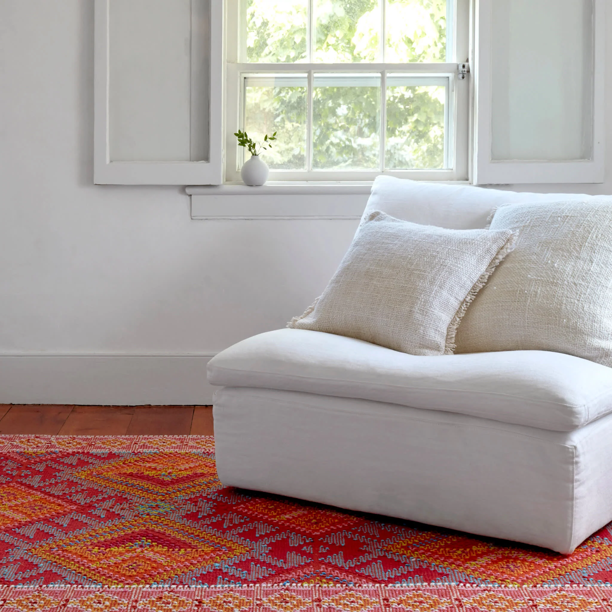 Valencia Kilim Handwoven Indoor/Outdoor Rug | Spice - Image 5