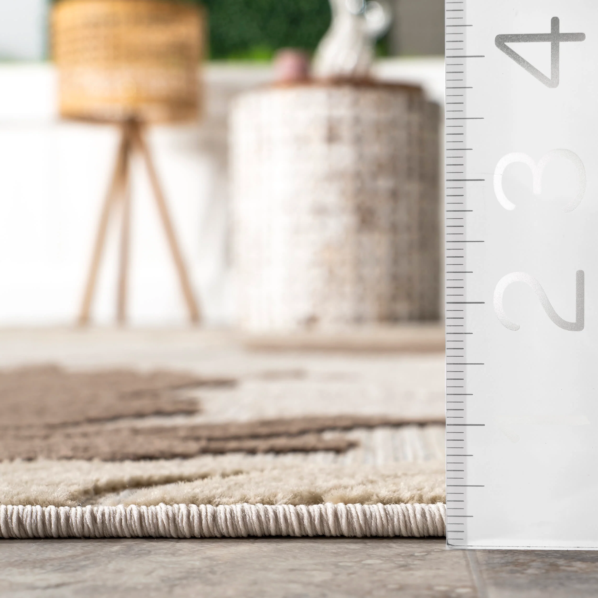 Valentina Leaves Indoor-Outdoor Rug | Beige - Image 5