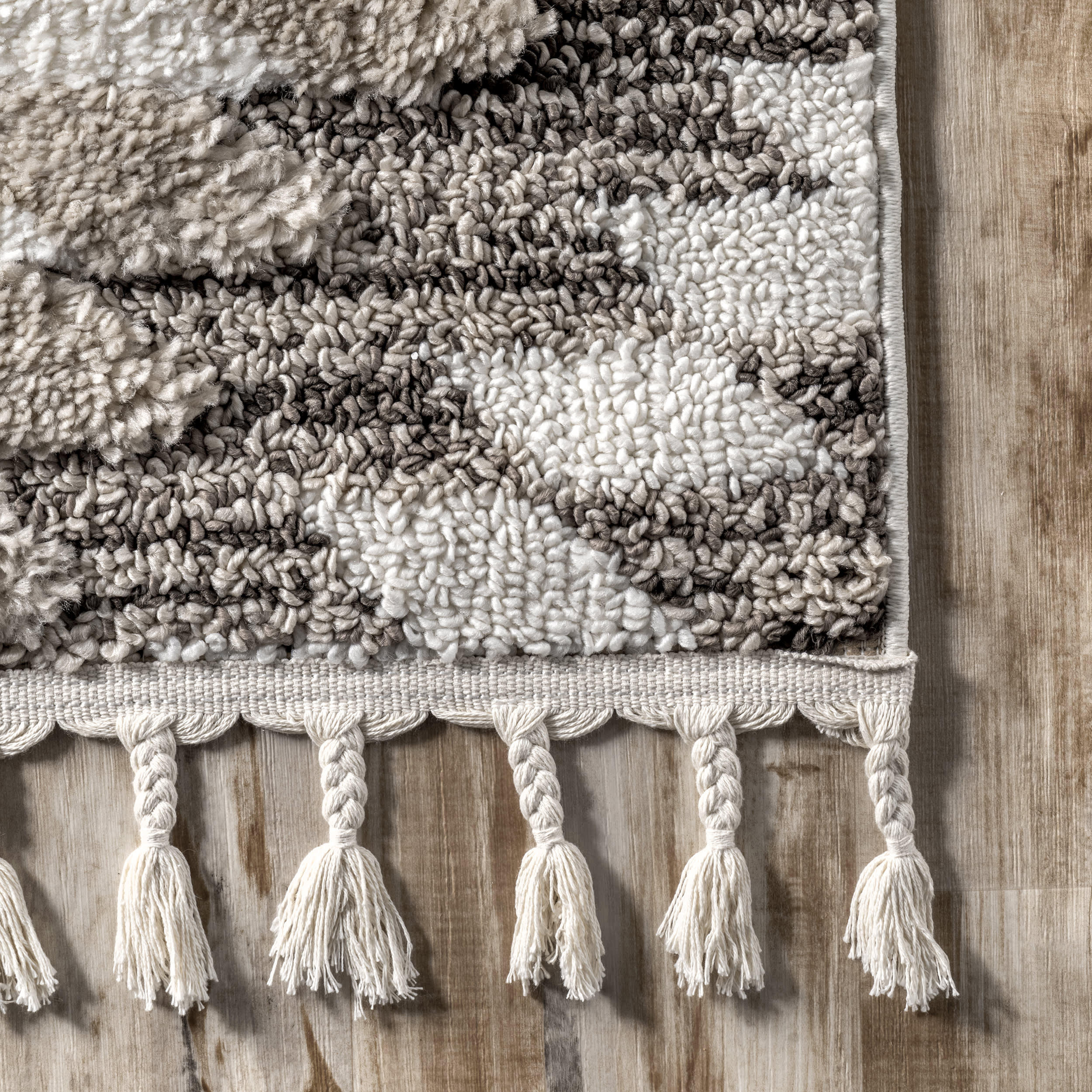 Valeria Aztec Textured Rug | Beige - Image 3