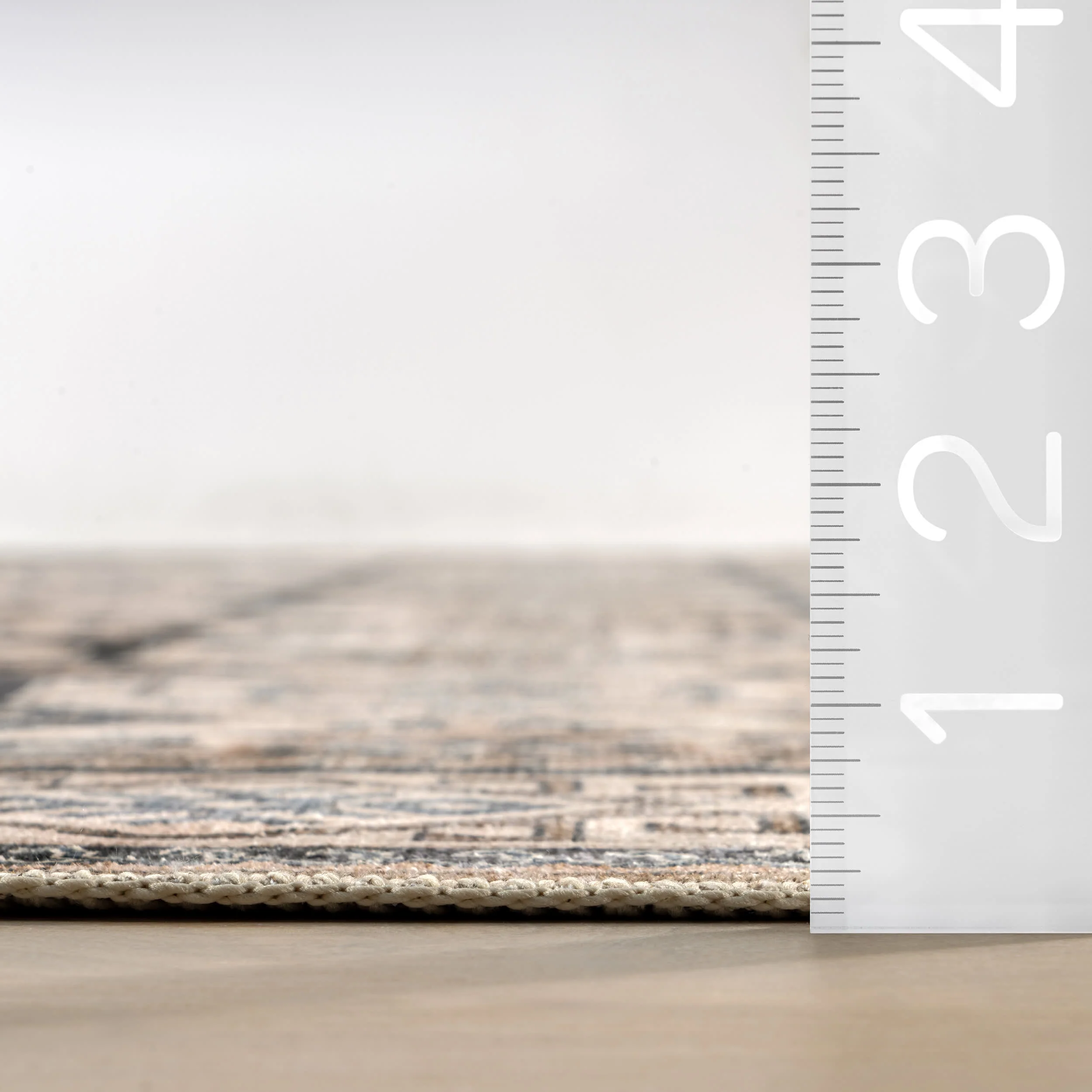 Valerian Tile Spill Proof Washable Rug | Light Beige - Image 6