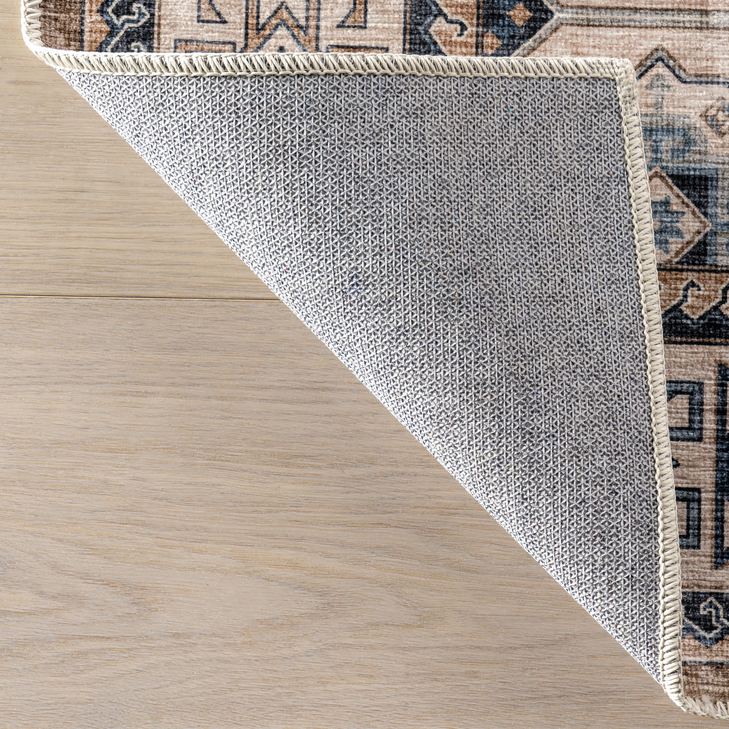 Valerian Tile Spill Proof Washable Rug | Light Beige - Image 7