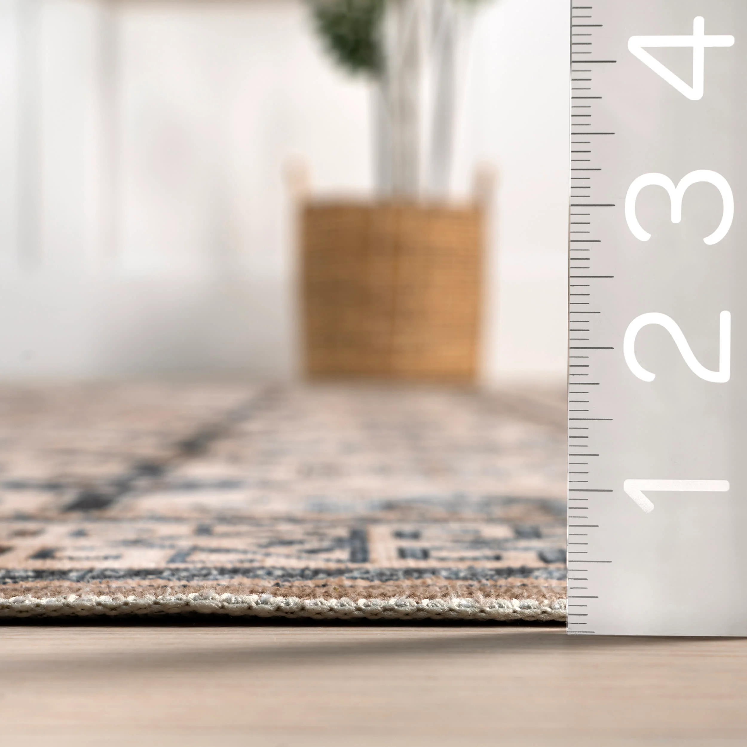 Valerian Tile Washable Rug | Light Beige - Image 4
