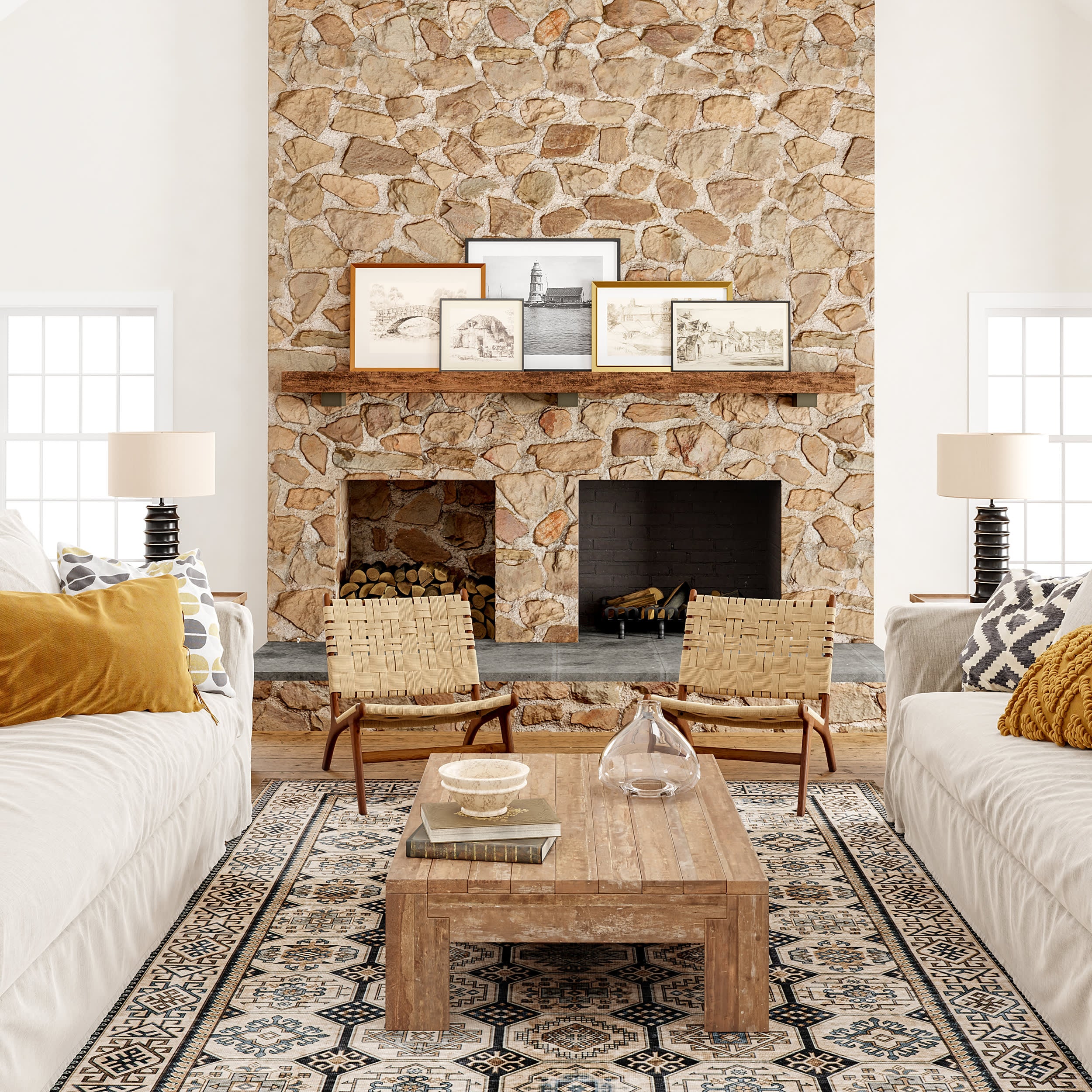 Valerian Tile Washable Rug | Light Beige - Image 6