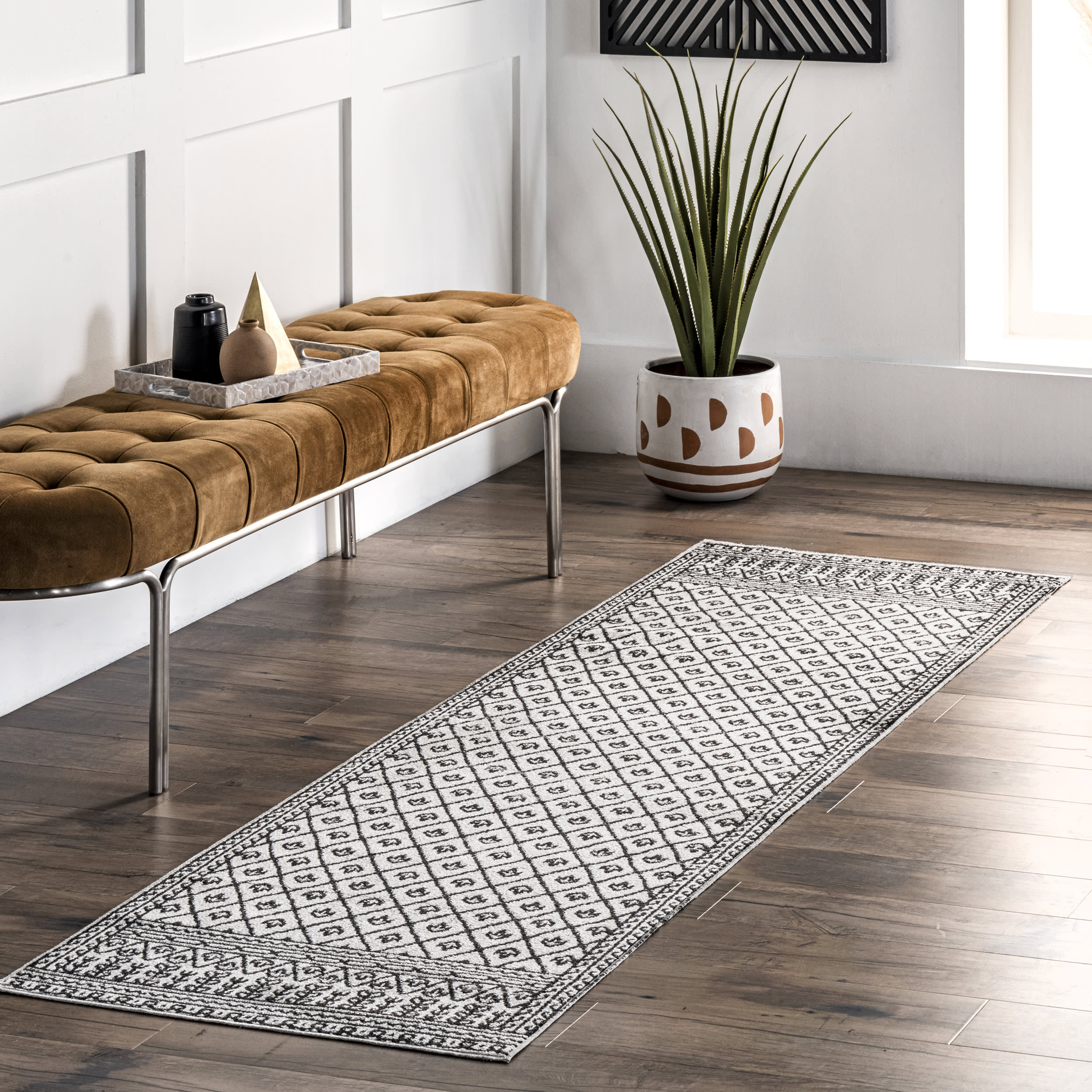 Valerie Washable Graphics Rug | Grey - Image 2