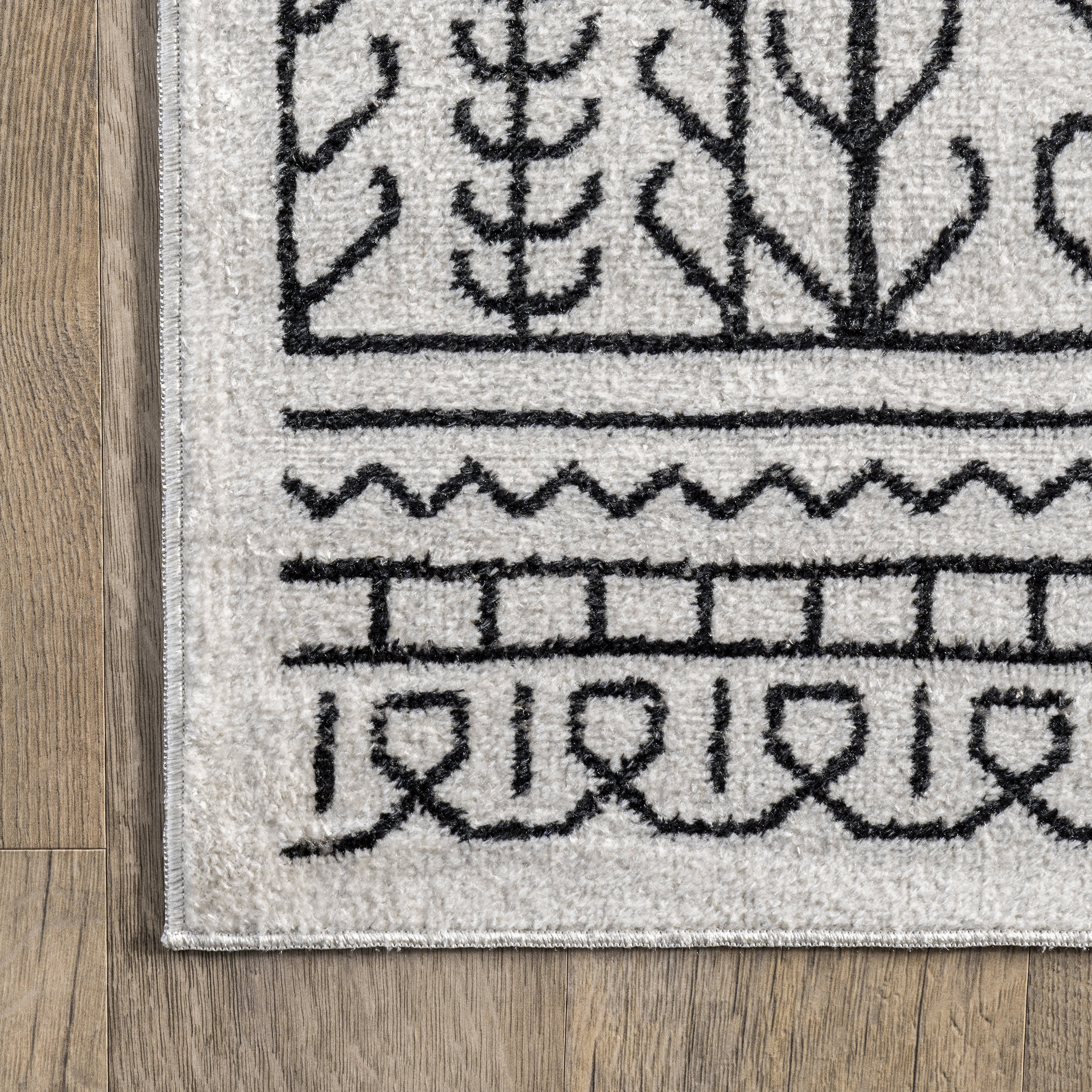 Valerie Washable Graphics Rug | Grey - Image 3