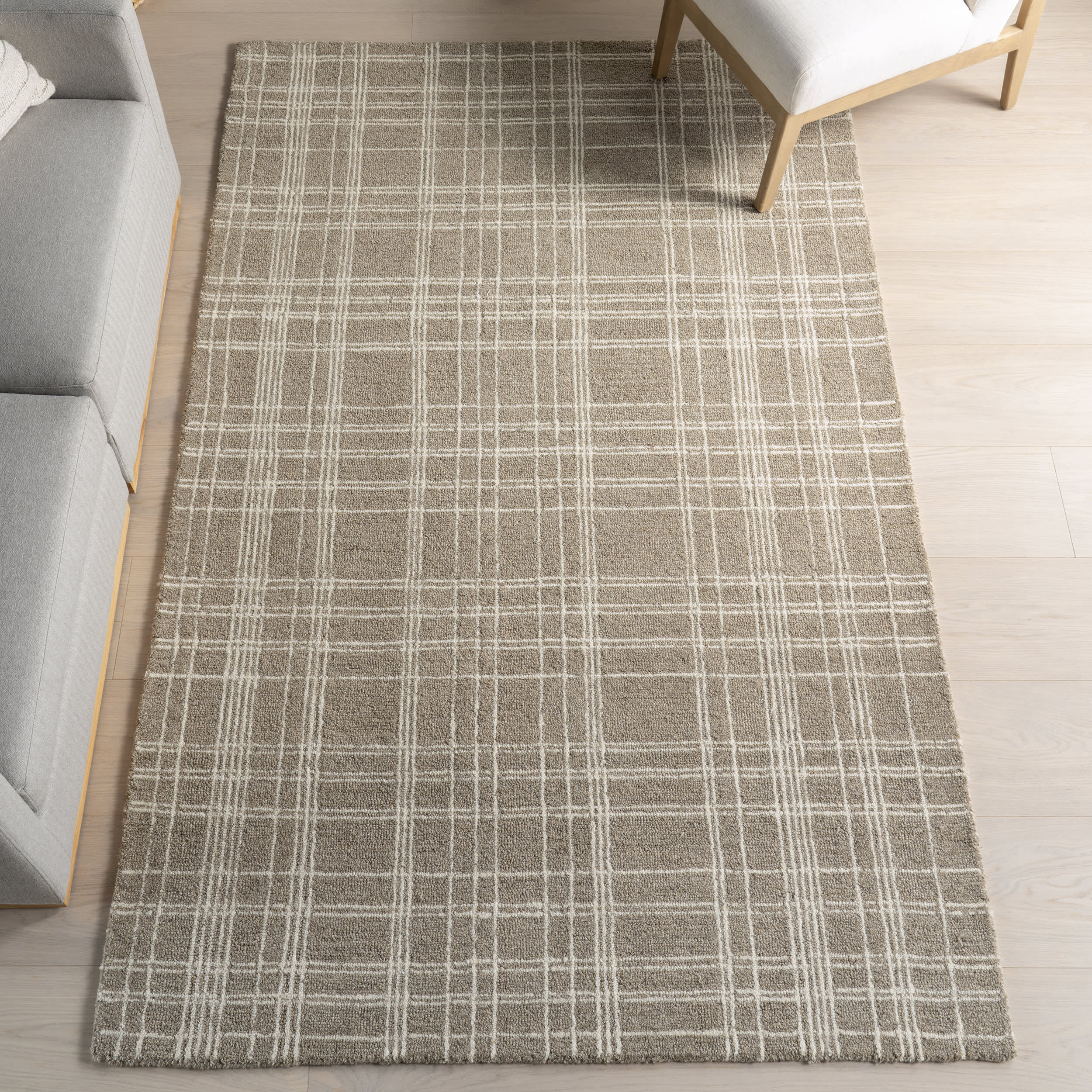 Valery Plaid Rug | Sand - Image 2