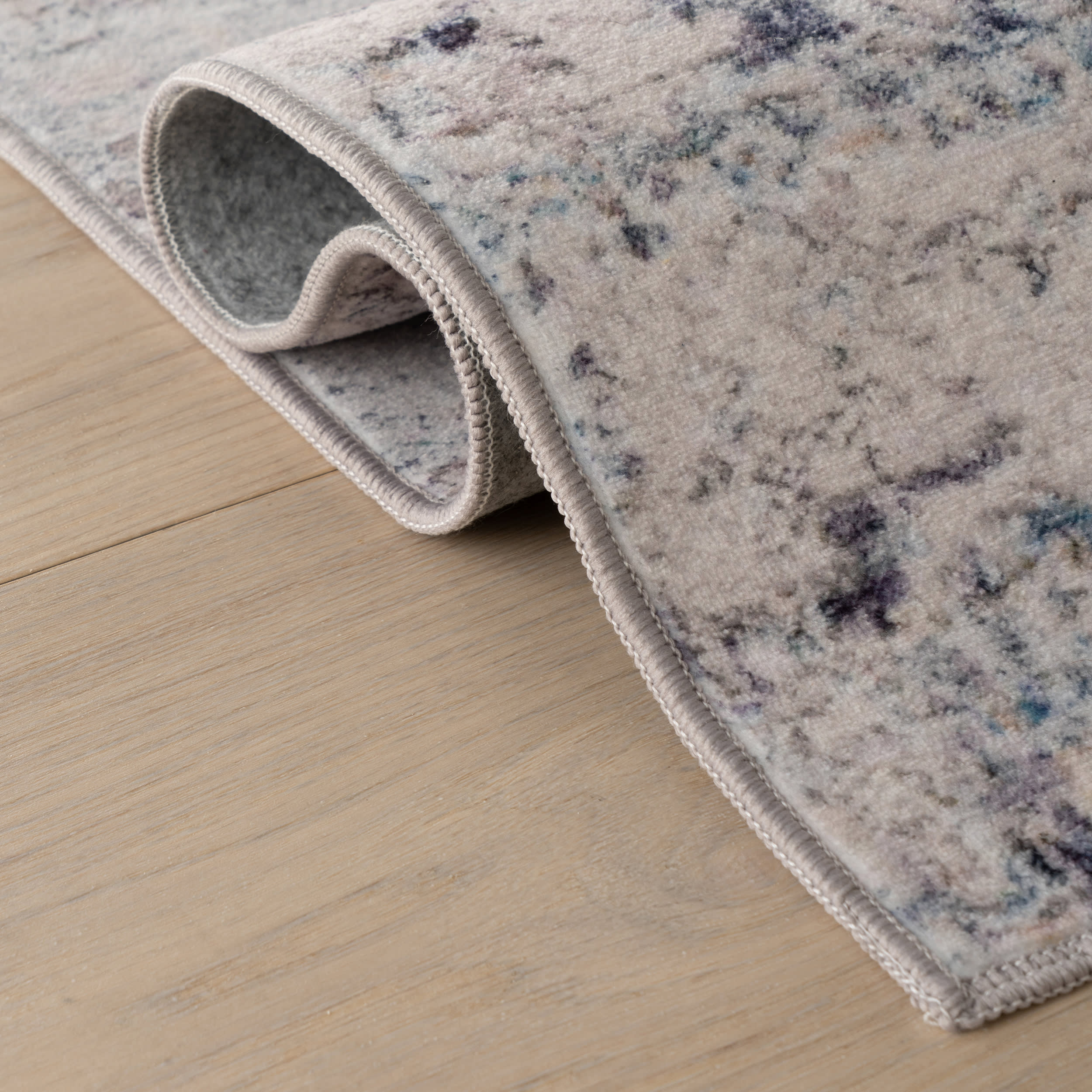 Glacier Abstract Washable Rug | Grey - Image 11