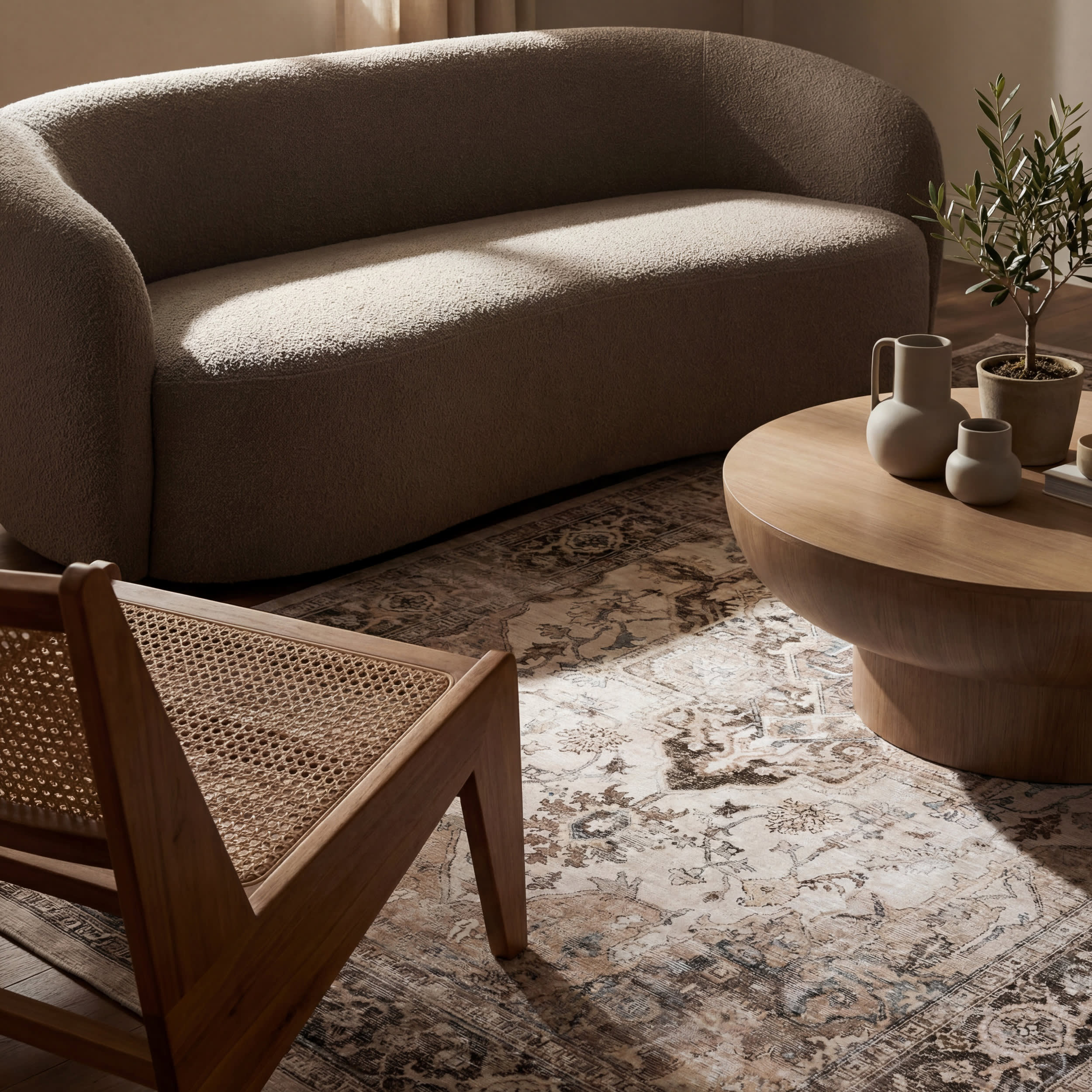 Vanisa Traditional Washable Rug | Beige - Image 5