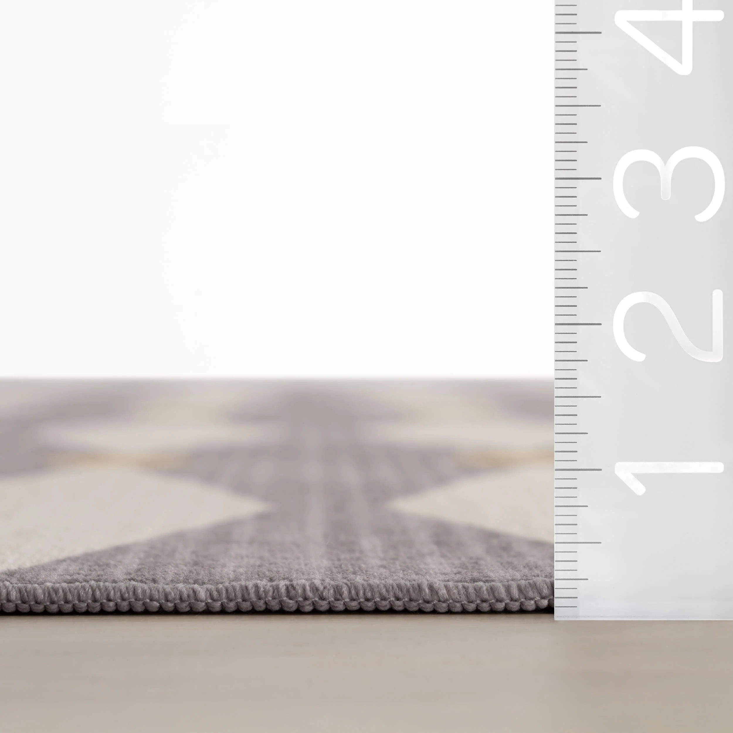 Vanu Diamond Washabe Rug | Grey - Image 6