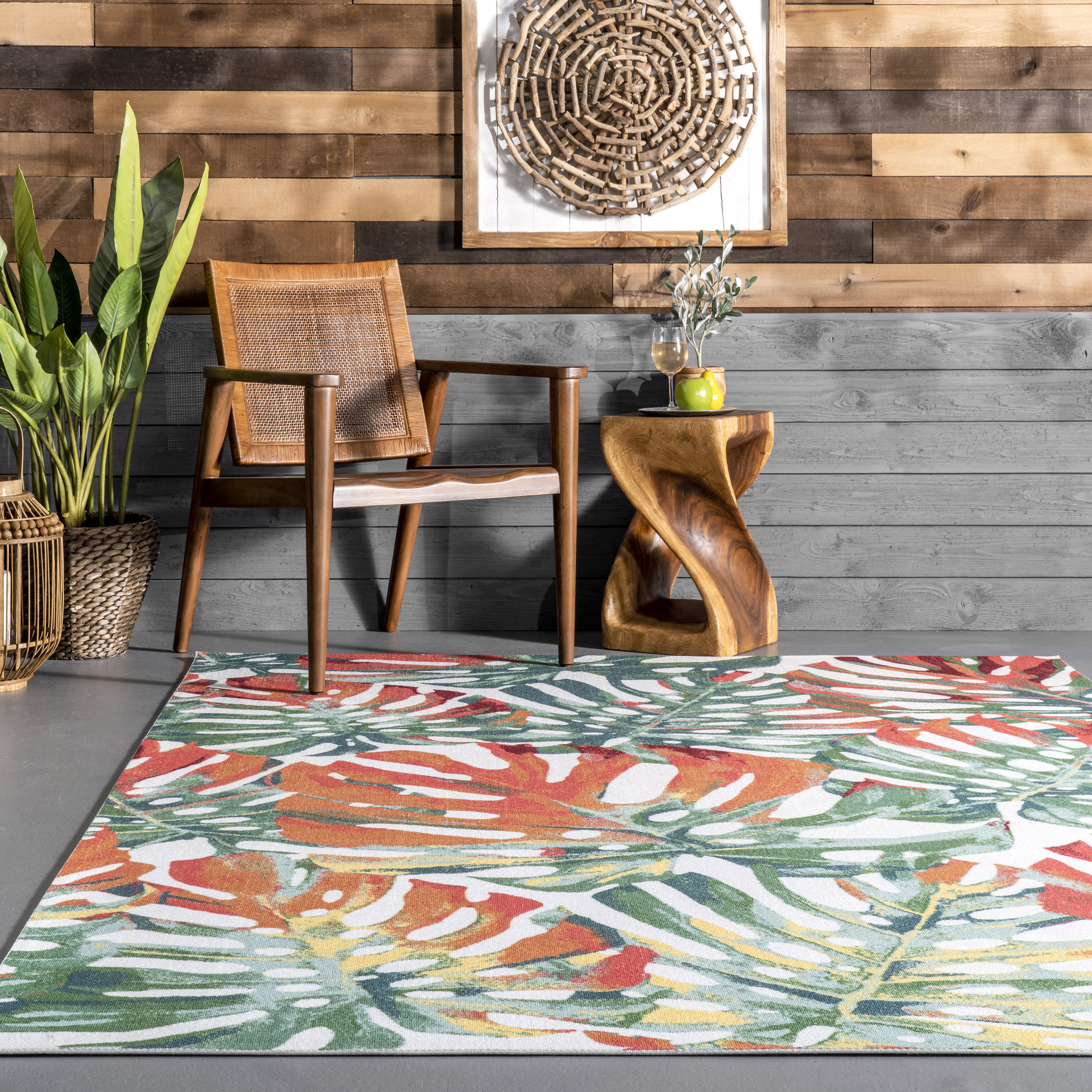 Variegated Spruce Indoor/Outdoor Rug | Multicolor - Image 4