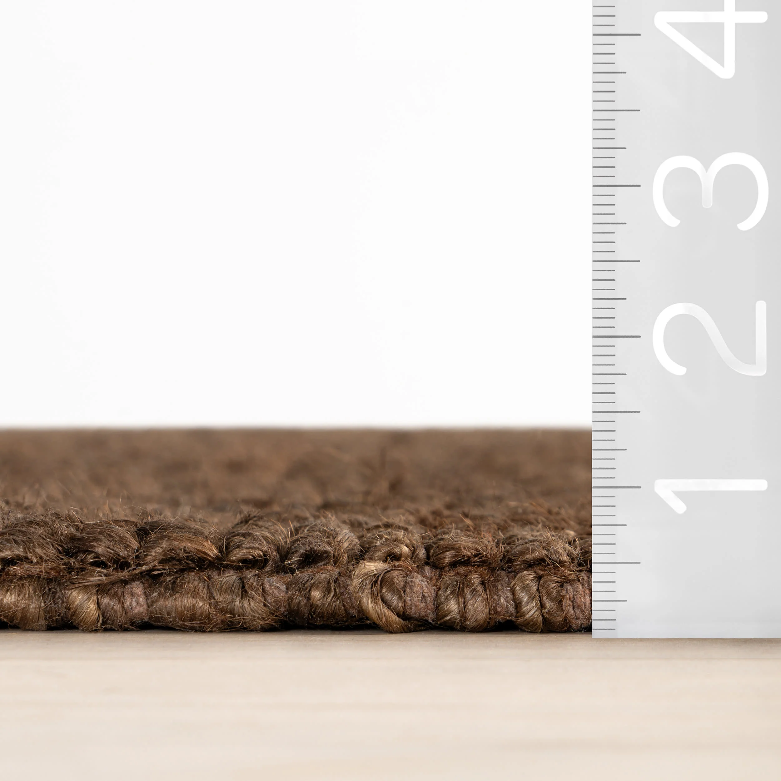 Varnu Textured Handmade Jute Rug | Brown - Image 5