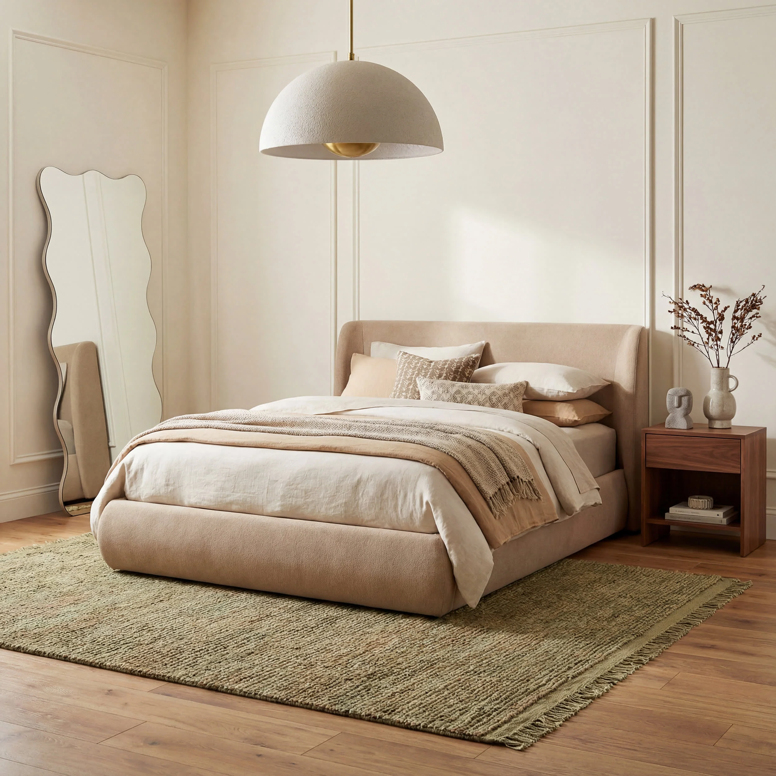 Varnu Textured Handmade Jute Rug | Green - Image 3
