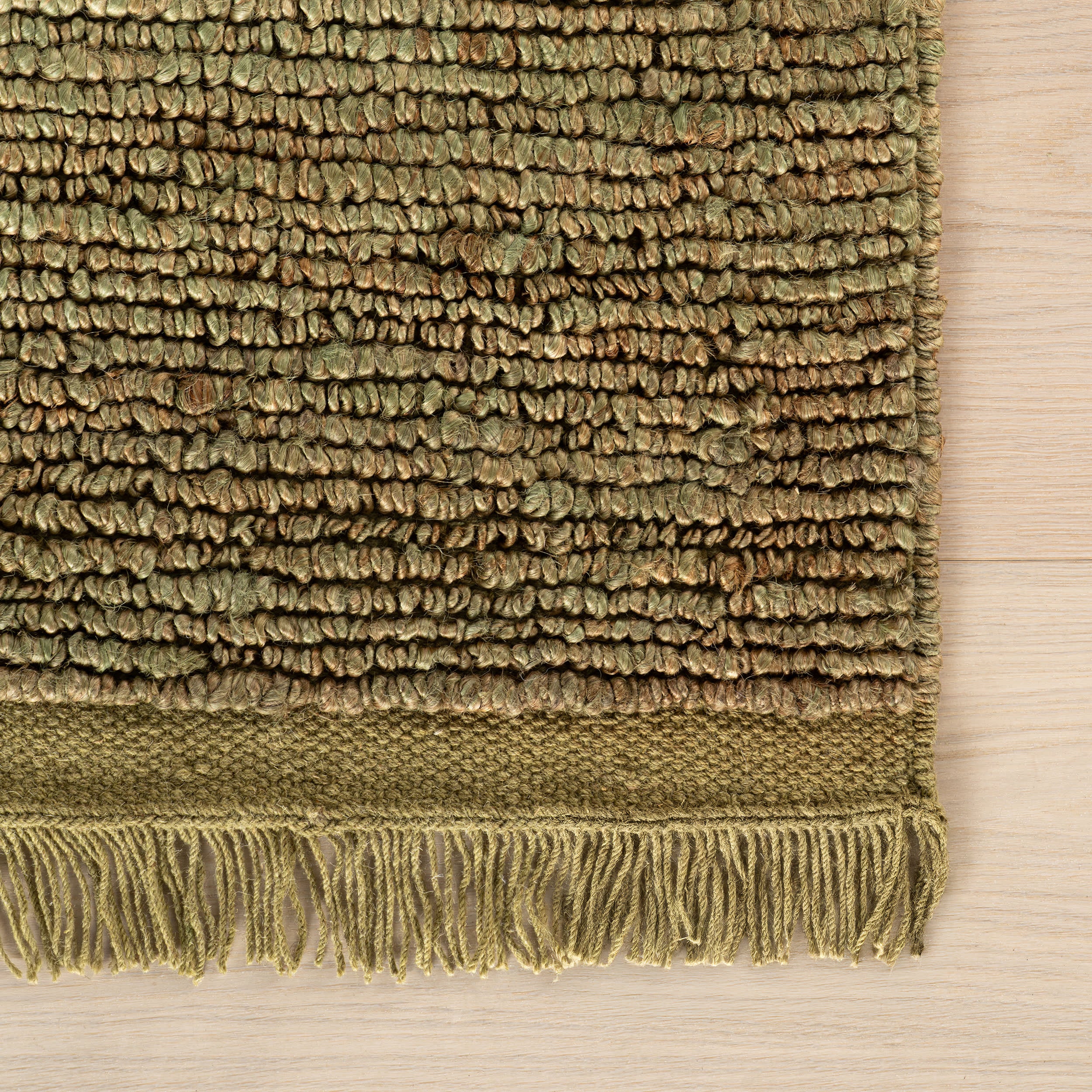 Varnu Textured Handmade Jute Rug | Green - Image 9
