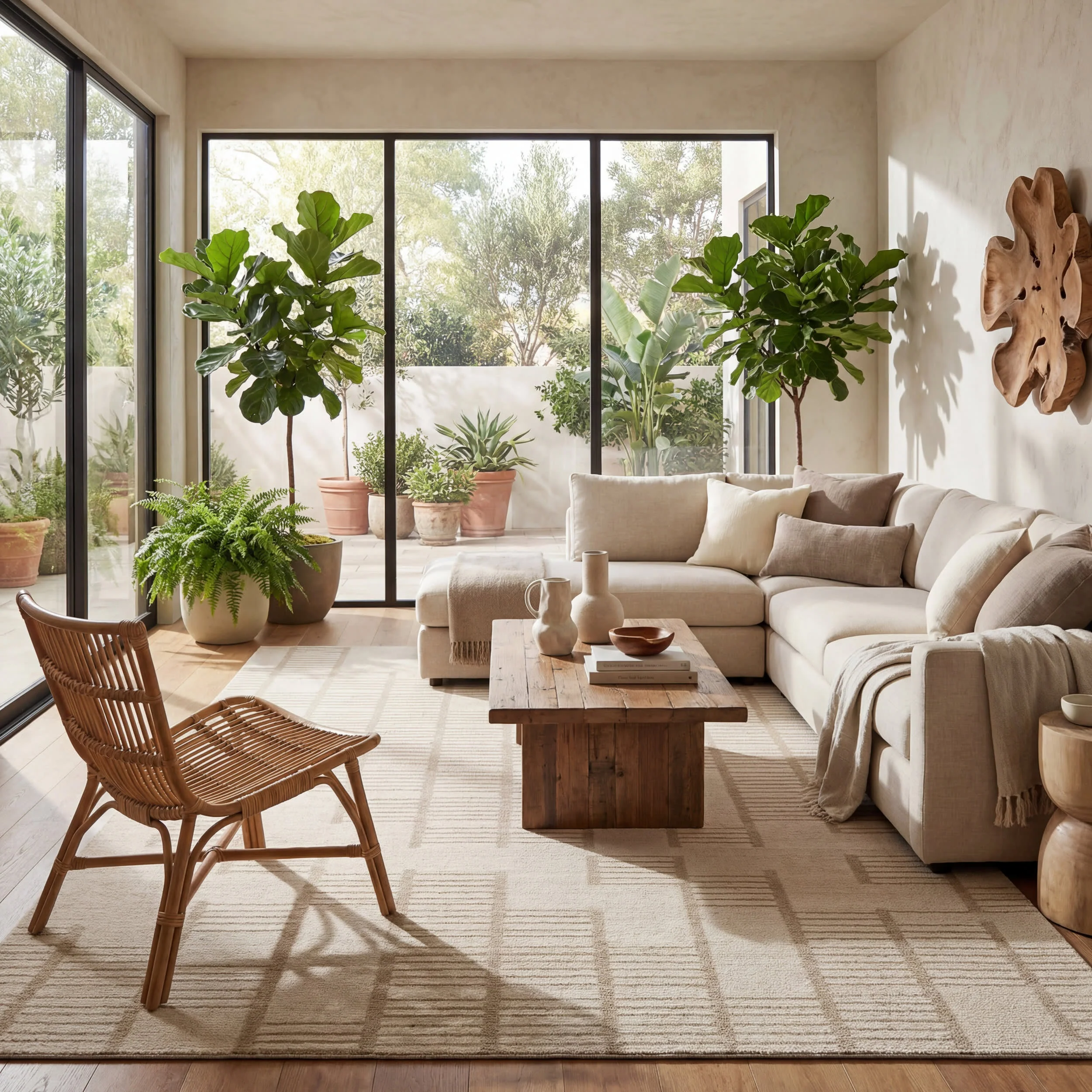 Vary Bohemian Striped Rug | Ivory - Image 2
