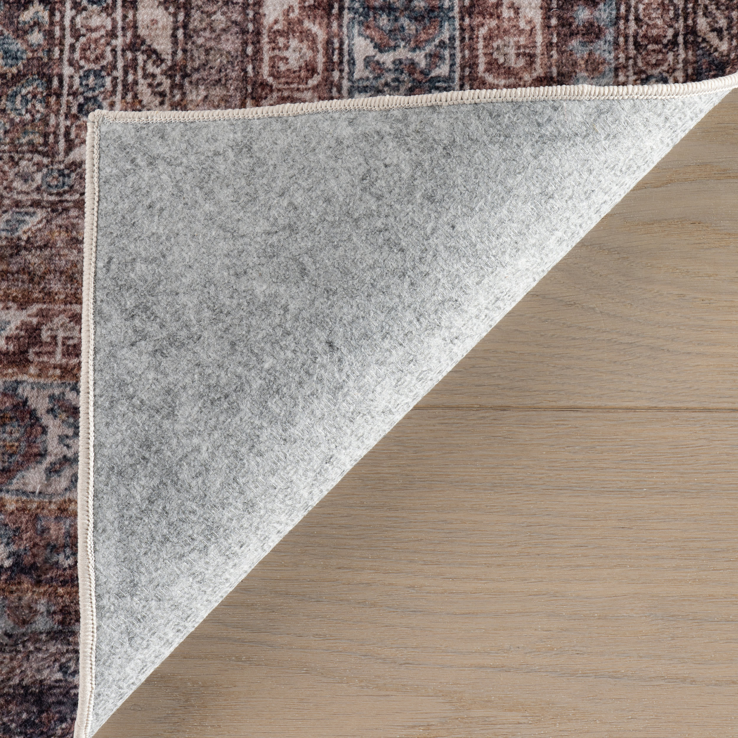Vasali Bordered Traditional Washable Rug | Red - Image 6