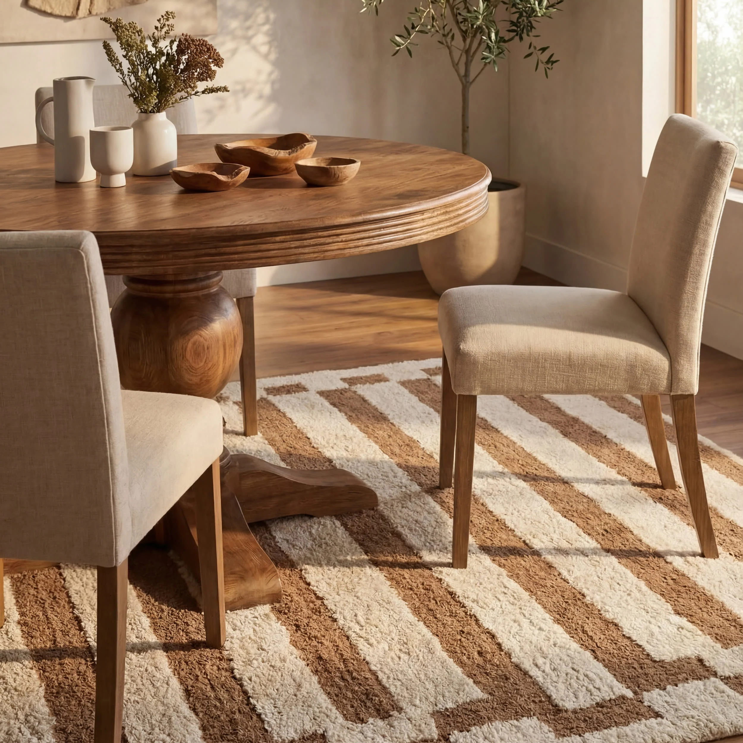 Velaina Handmade Washable Wool Rug | Tan - Image 4