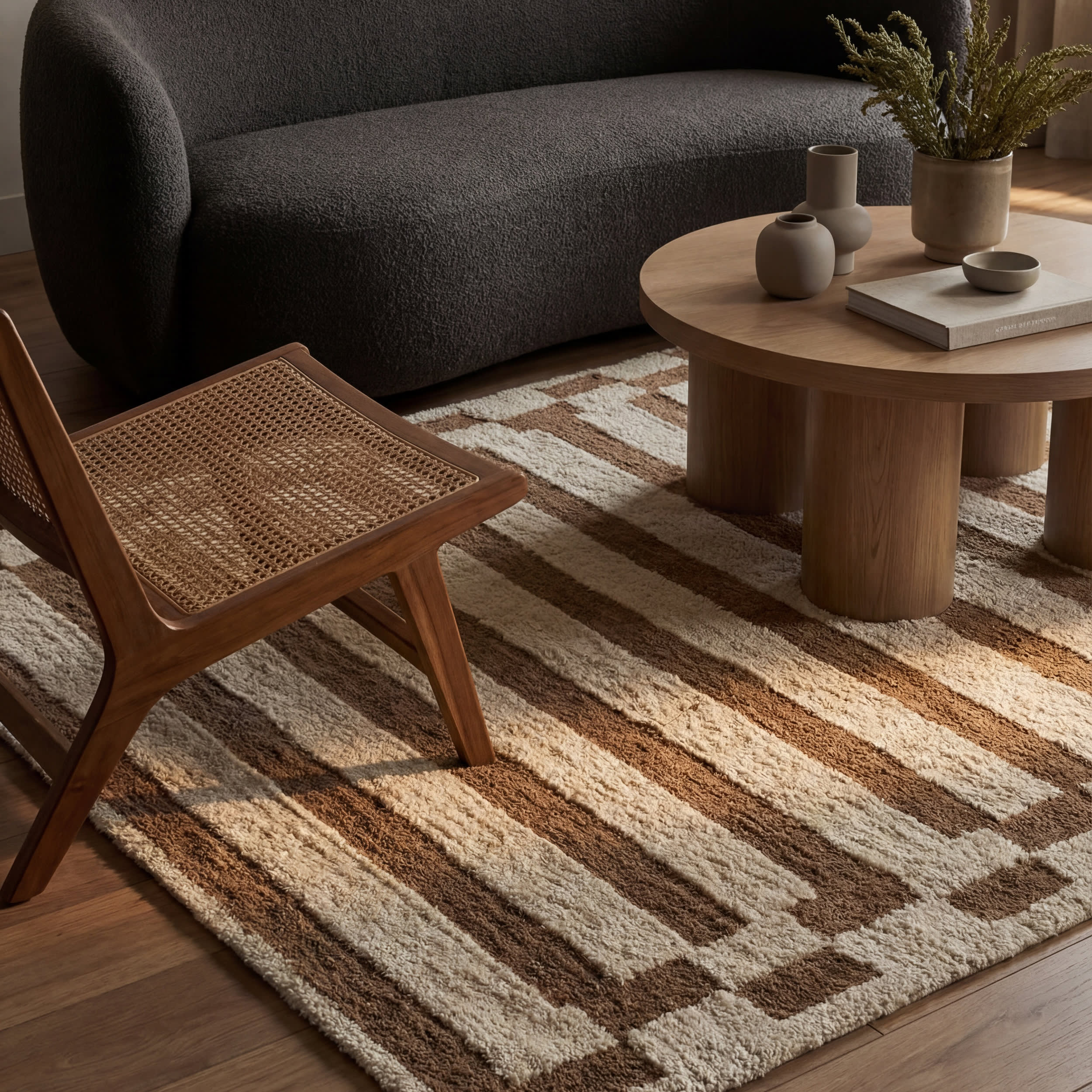 Velaina Handmade Washable Wool Rug | Tan - Image 6