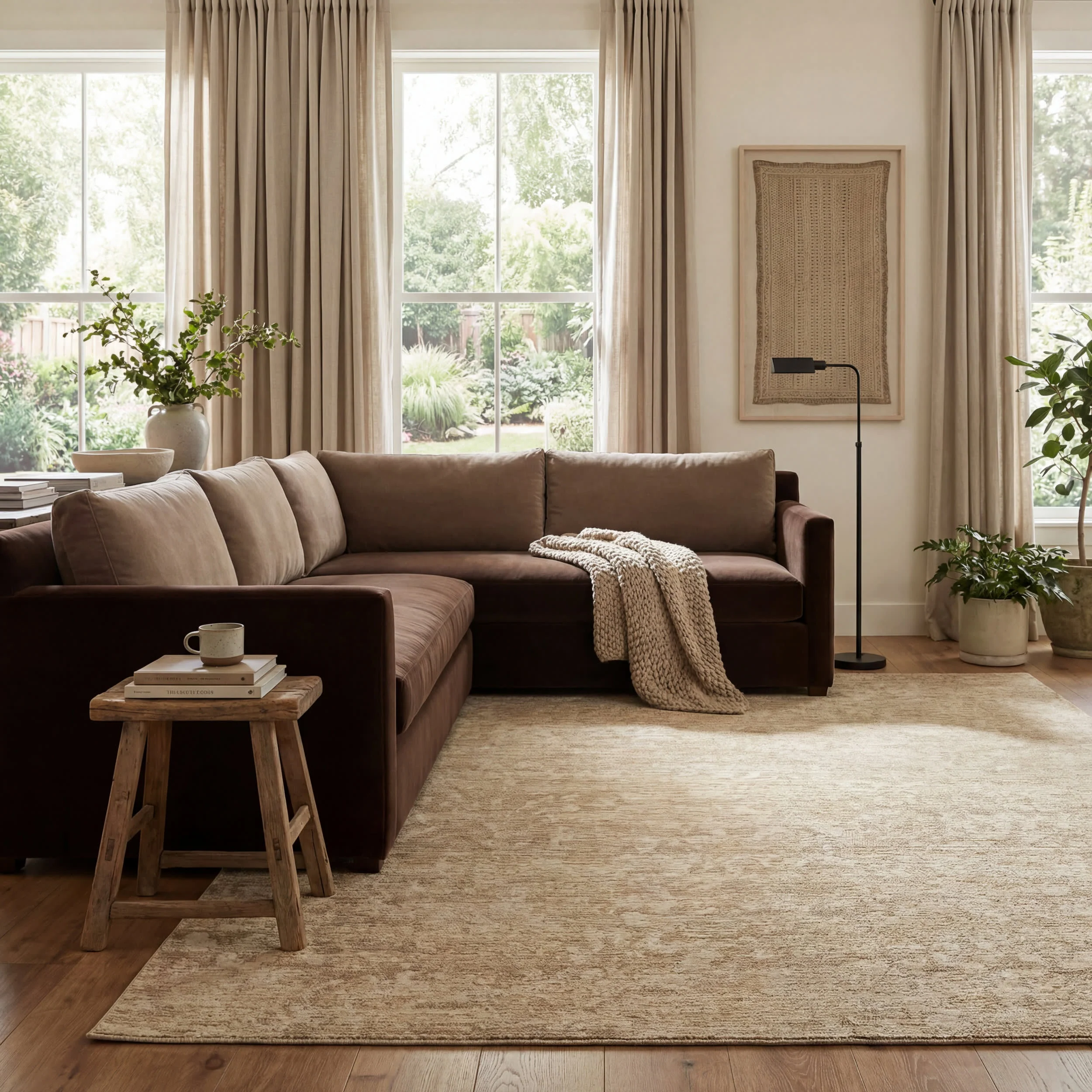 Veloce Modern Animal Print Rug | Tan - Image 2