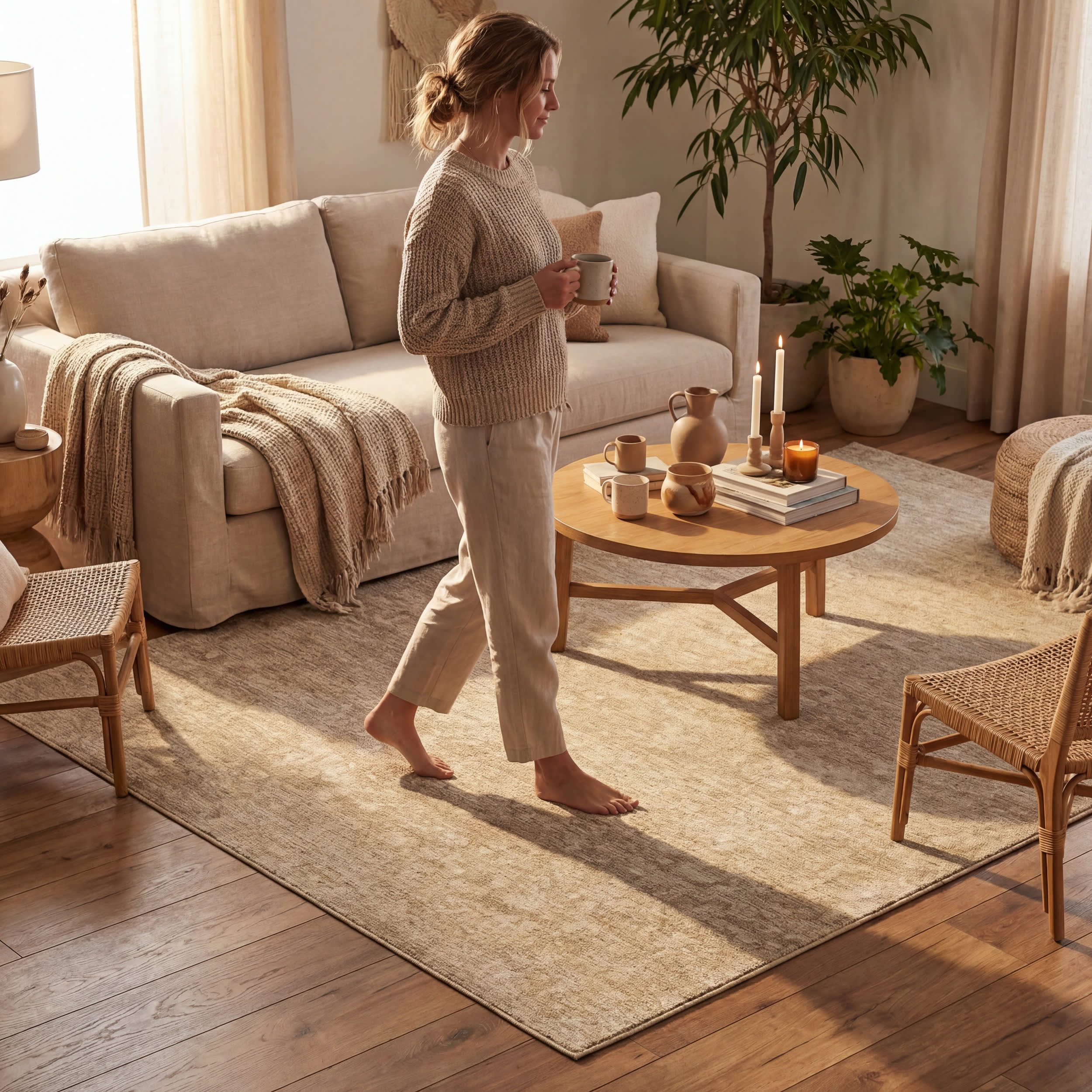Veloce Modern Animal Print Rug | Tan - Image 9
