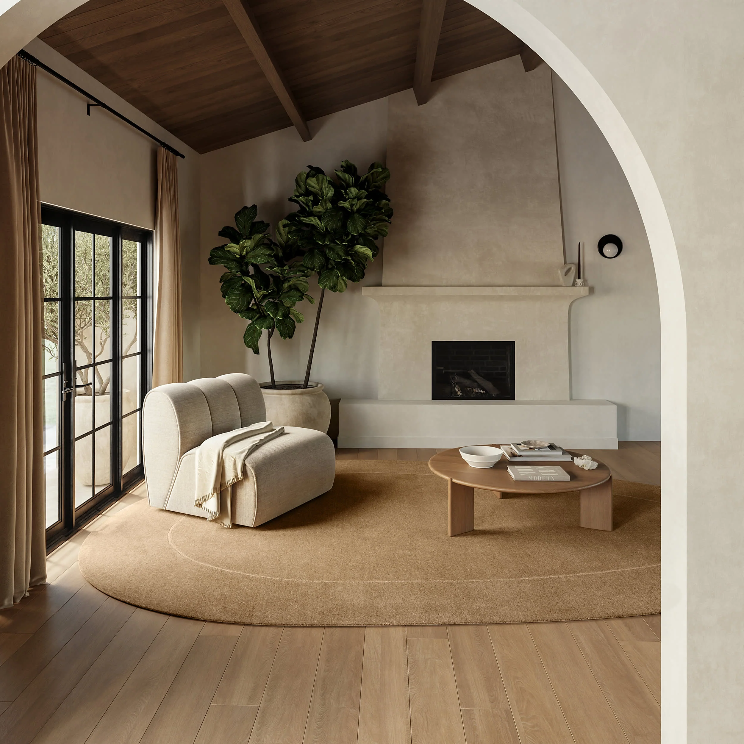 Venace Abstract Wool Rug | Brown - Image 8