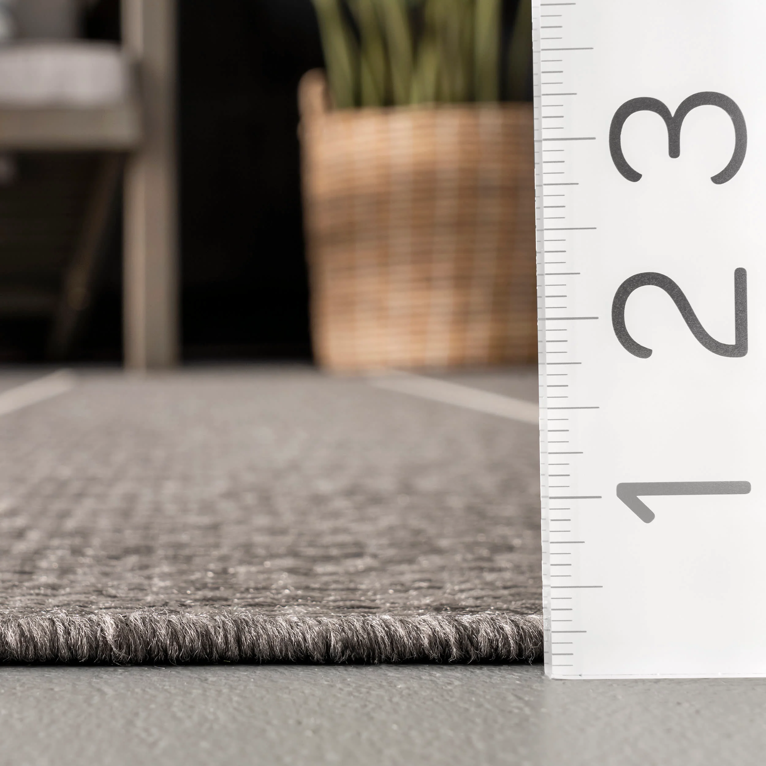Venetian Pinstripes Indoor/Outdoor Rug | Dark Grey - Image 5