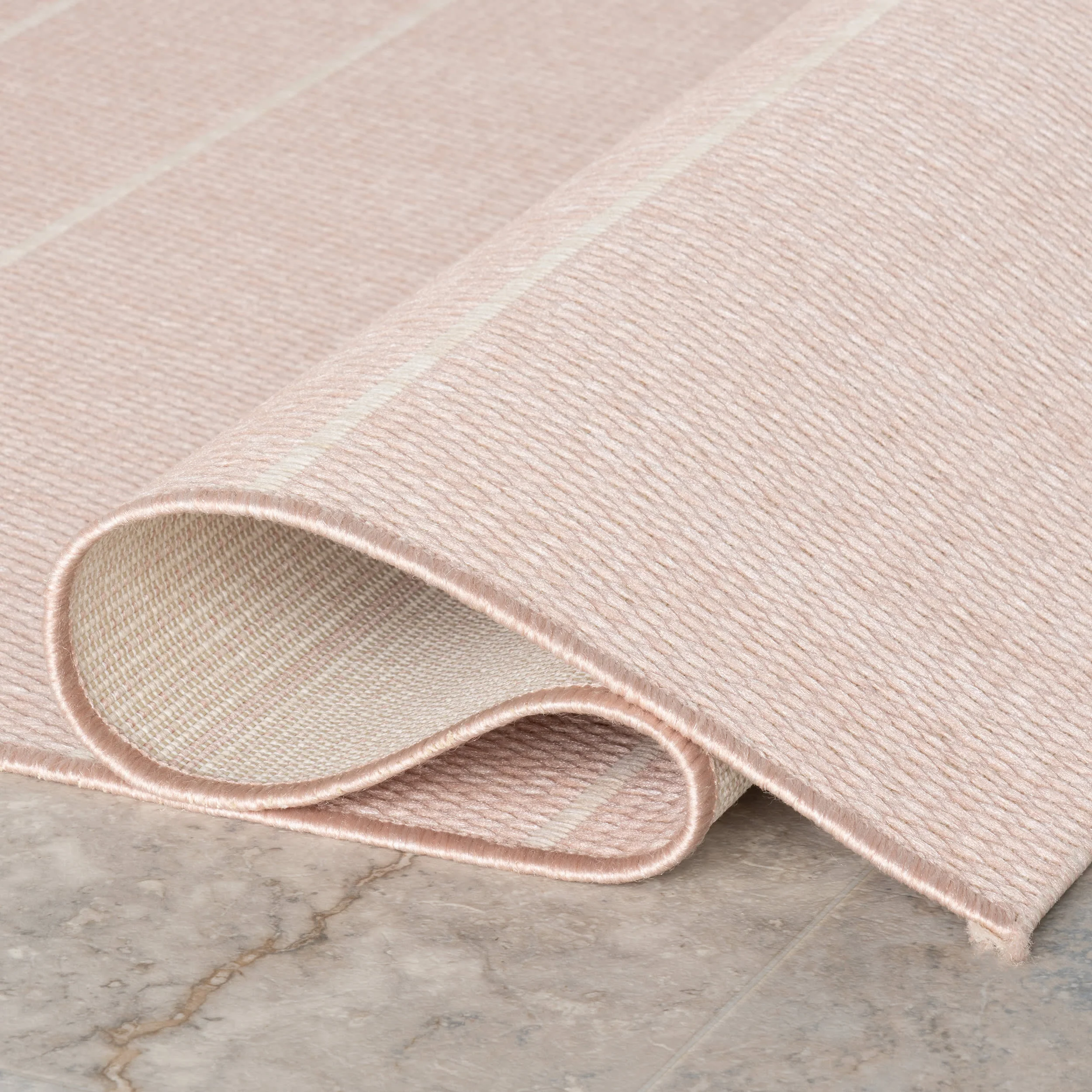Venetian Pinstripes Indoor/Outdoor Rug | Light Pink - Image 10
