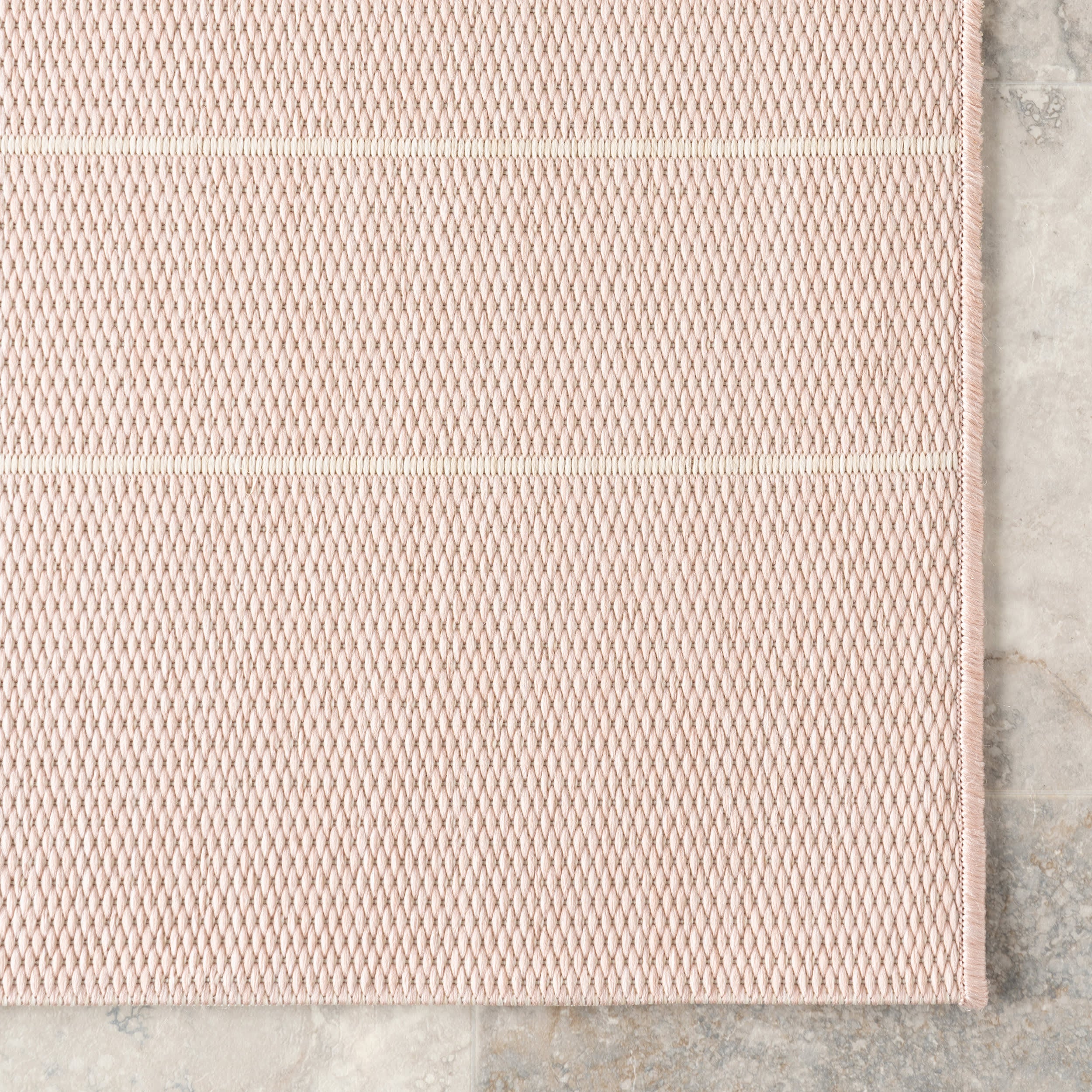 Venetian Pinstripes Indoor/Outdoor Rug | Light Pink - Image 4