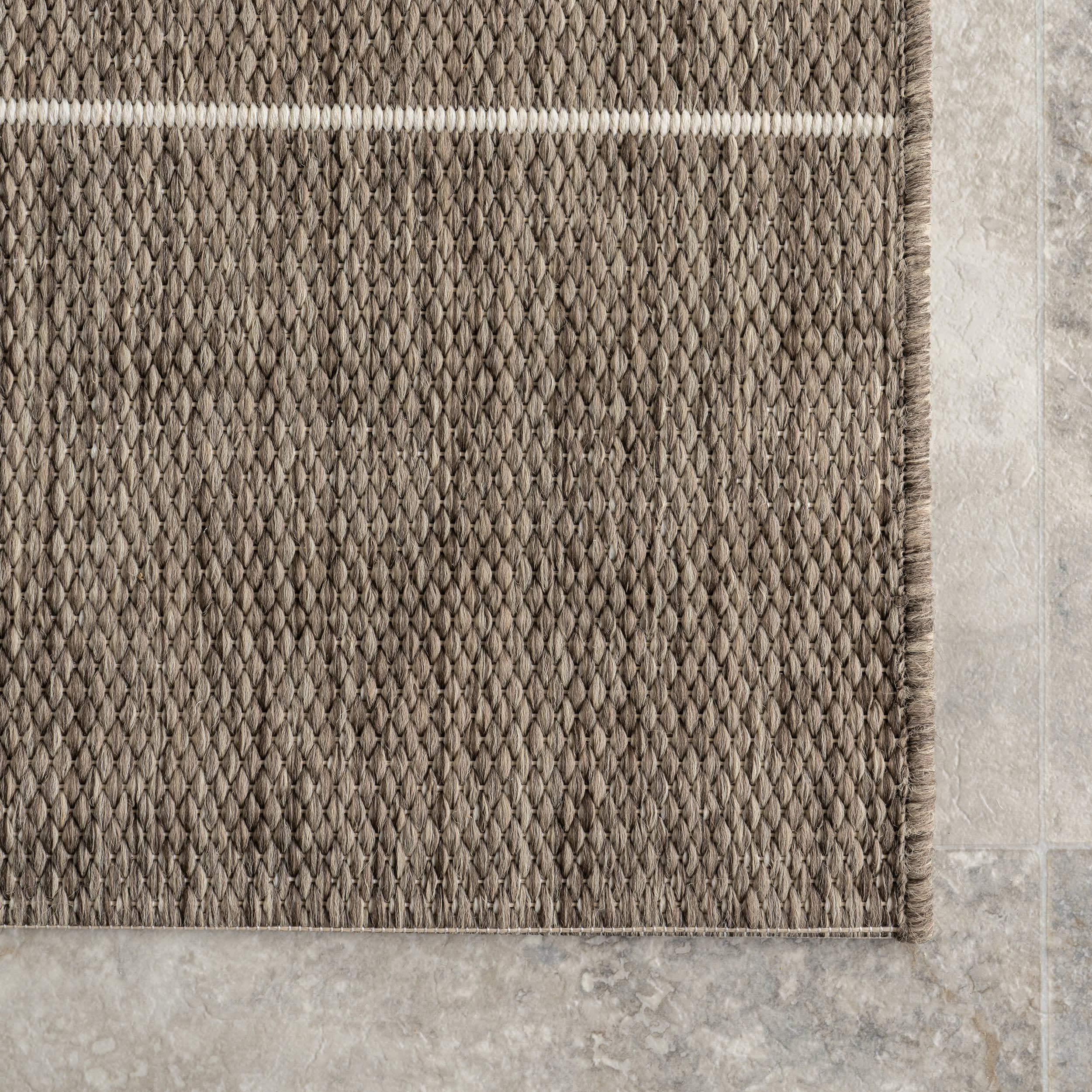 Venetian Pinstripes Indoor/Outdoor Rug | Taupe - Image 4