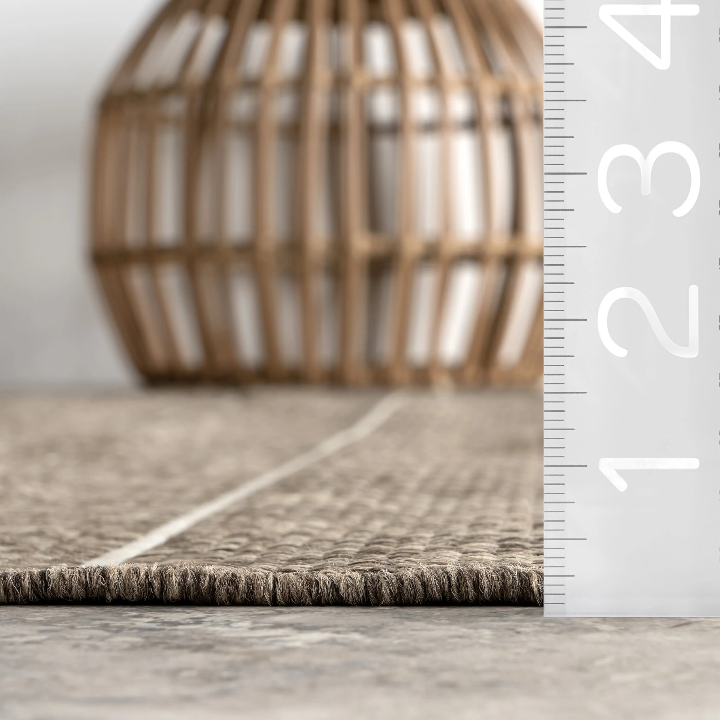 Venetian Pinstripes Indoor/Outdoor Rug | Taupe - Image 6