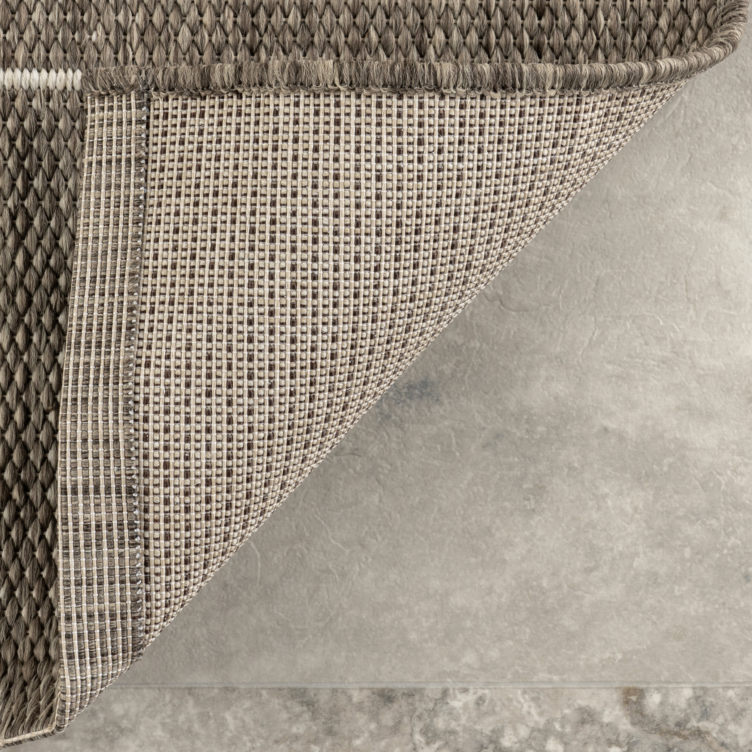 Venetian Pinstripes Indoor/Outdoor Rug | Taupe - Image 7